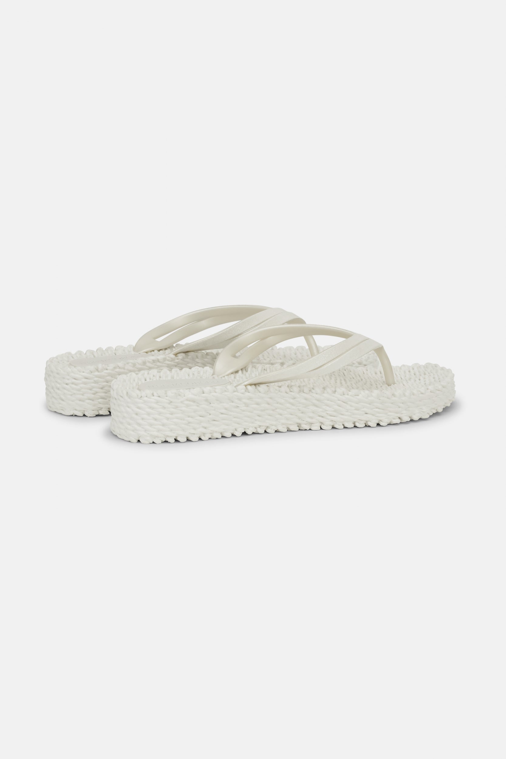 Slippers met lichte plateauzool CHEERFUL13 | Creme | Flip Flop | Ilse Jacobsen