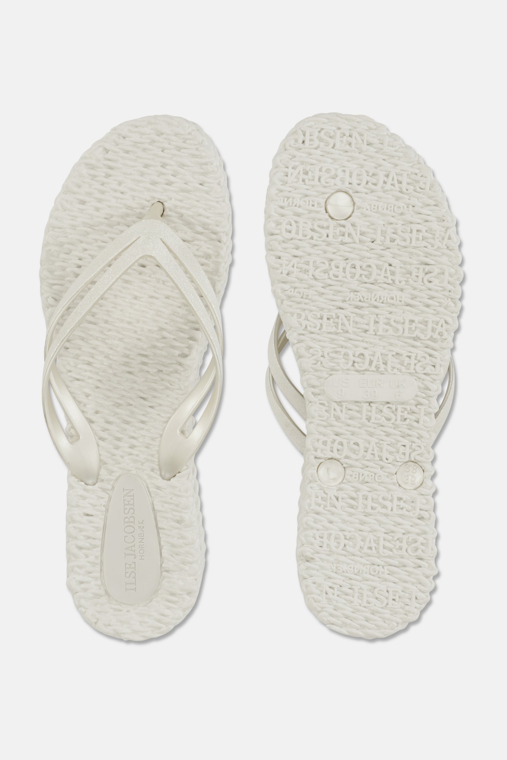 Slippers met lichte plateauzool CHEERFUL13 | Creme | Flip Flop | Ilse Jacobsen