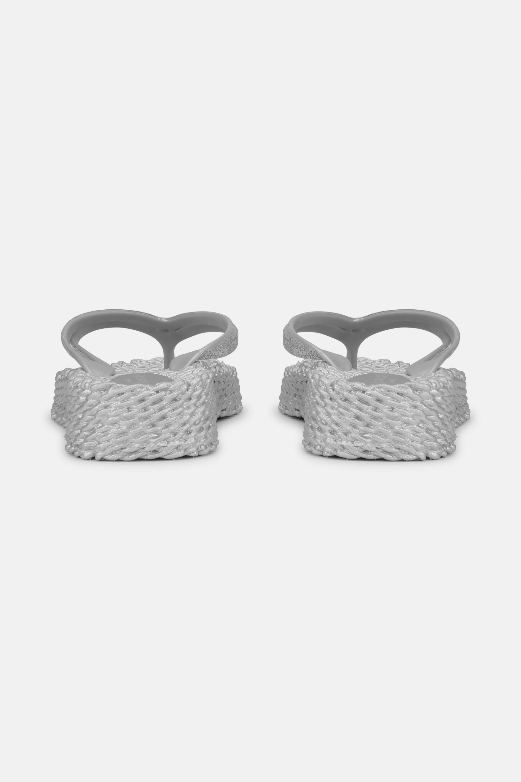 Slippers met lichte plateauzool CHEERFUL13 | Silver | Flip Flop | Ilse Jacobsen