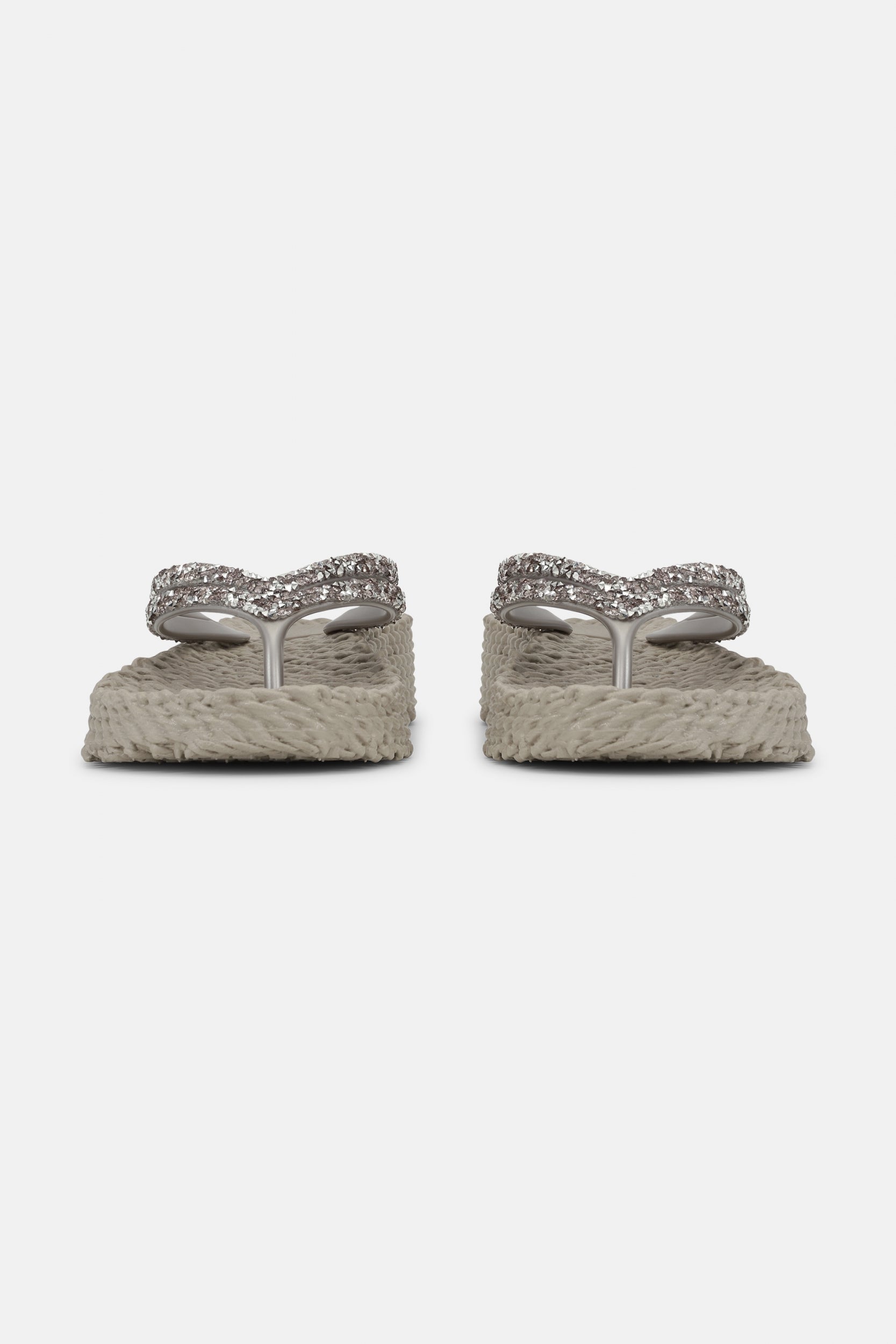 Platform slippers met zilveren mix strass steen CHEERFUL15 | Atmosphere | Flip Flop | Ilse Jacobsen
