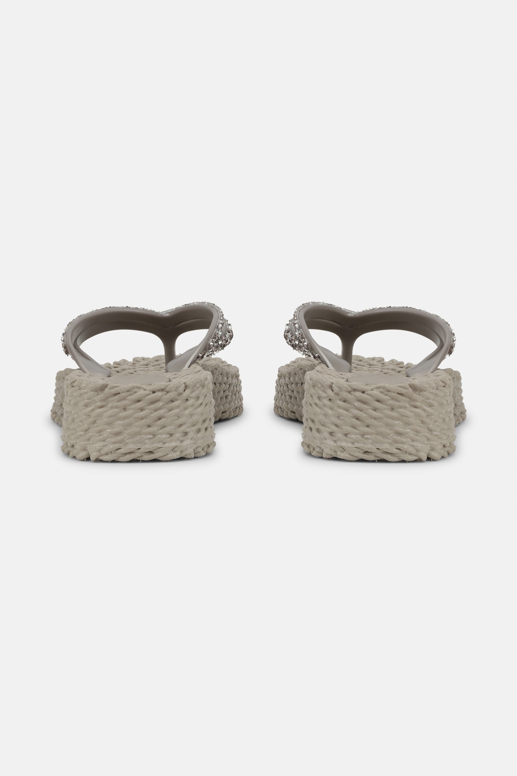 Platform slippers met zilveren mix strass steen CHEERFUL15 | Atmosphere | Flip Flop | Ilse Jacobsen