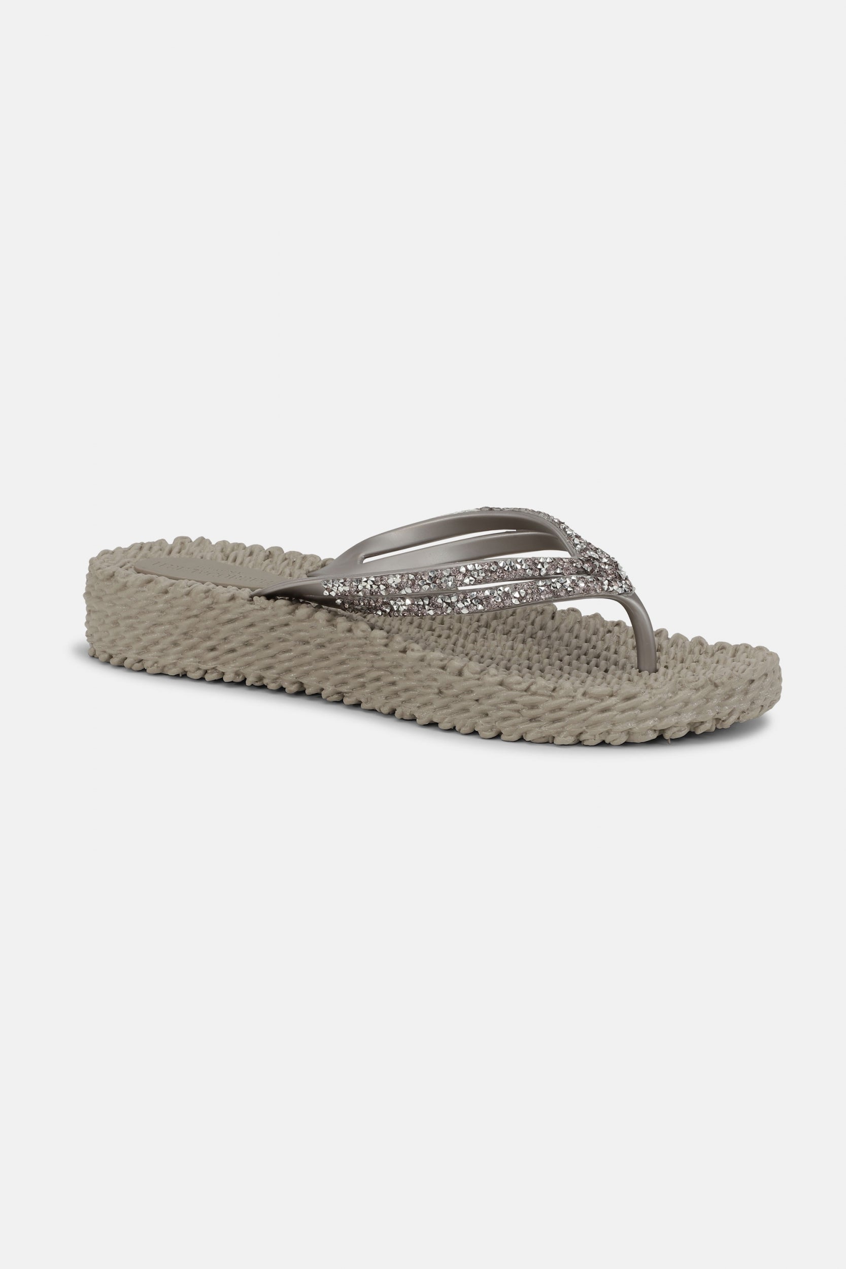 Platform slippers met zilveren mix strass steen CHEERFUL15 | Atmosphere | Flip Flop | Ilse Jacobsen