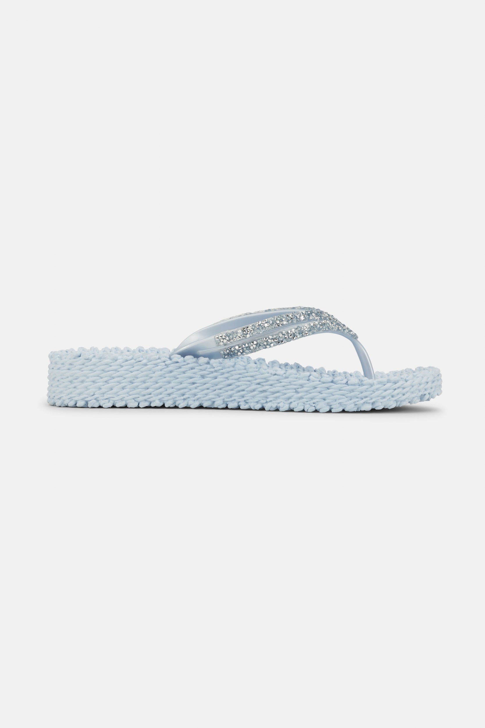 Platform slippers met zilveren mix strass steen CHEERFUL15 | Blue Bell | Flip Flop | Ilse Jacobsen