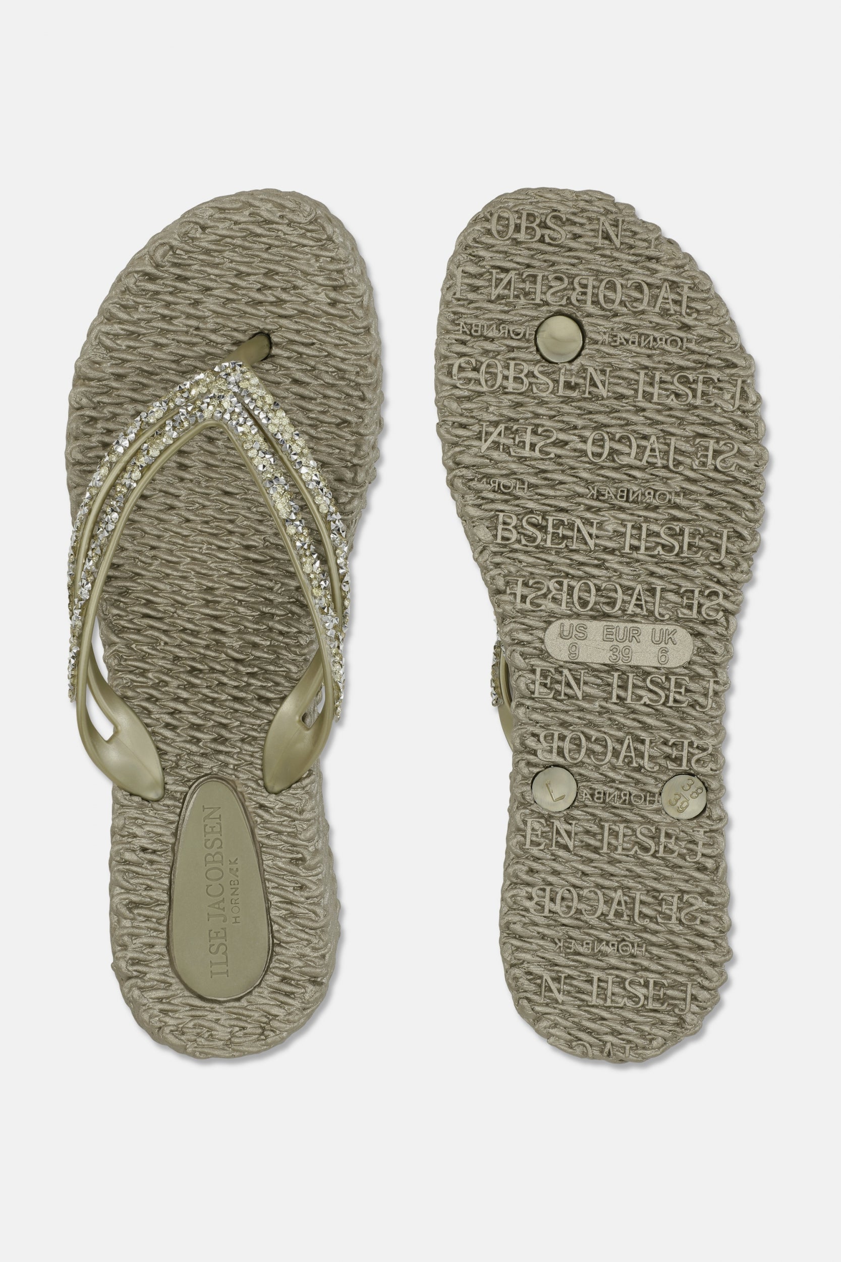 Slippers met lichte plateauzool CHEERFUL15 | Platin | Flip Flop | Ilse Jacobsen