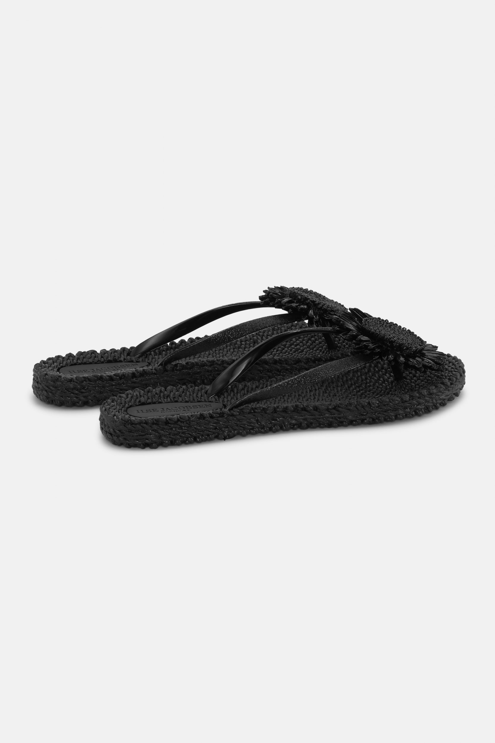 Slipper met bloem CHEERFUL16F | Black | Flip Flop | Ilse Jacobsen