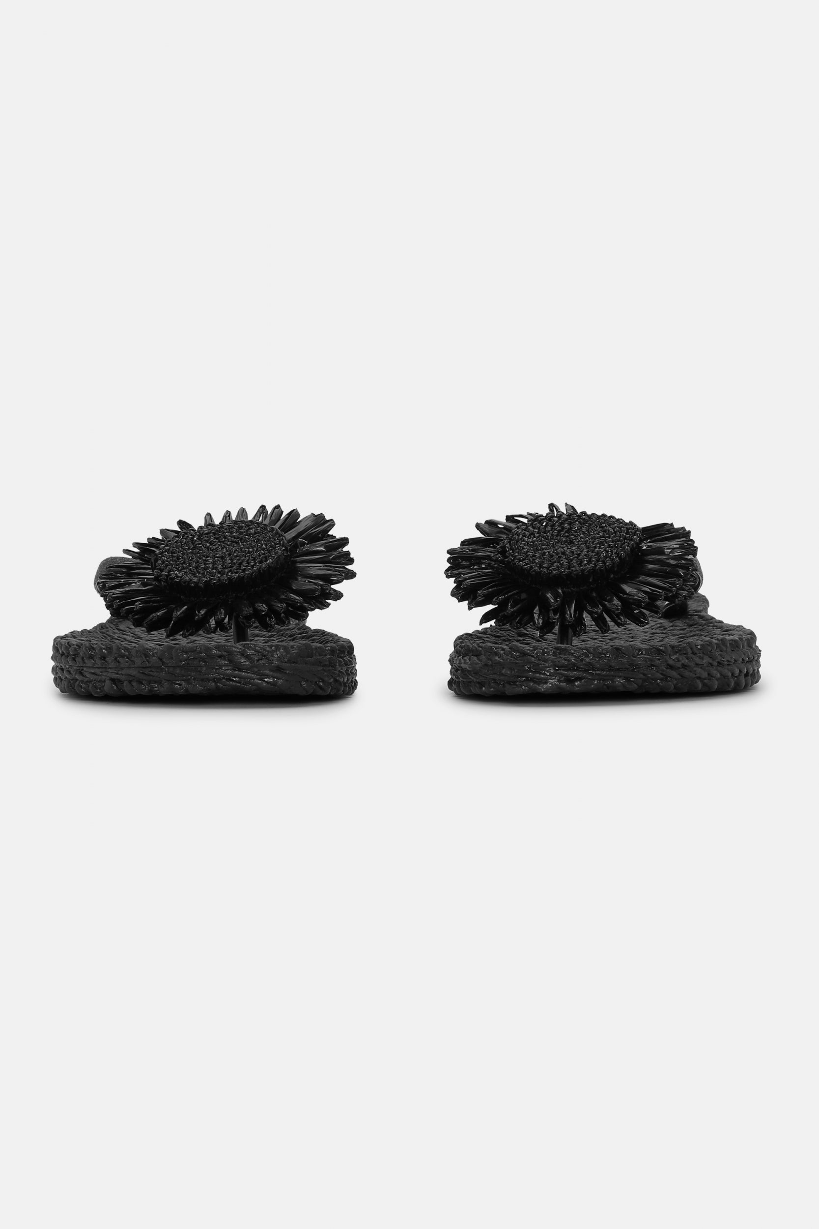 Slipper met bloem CHEERFUL16F | Black | Flip Flop | Ilse Jacobsen