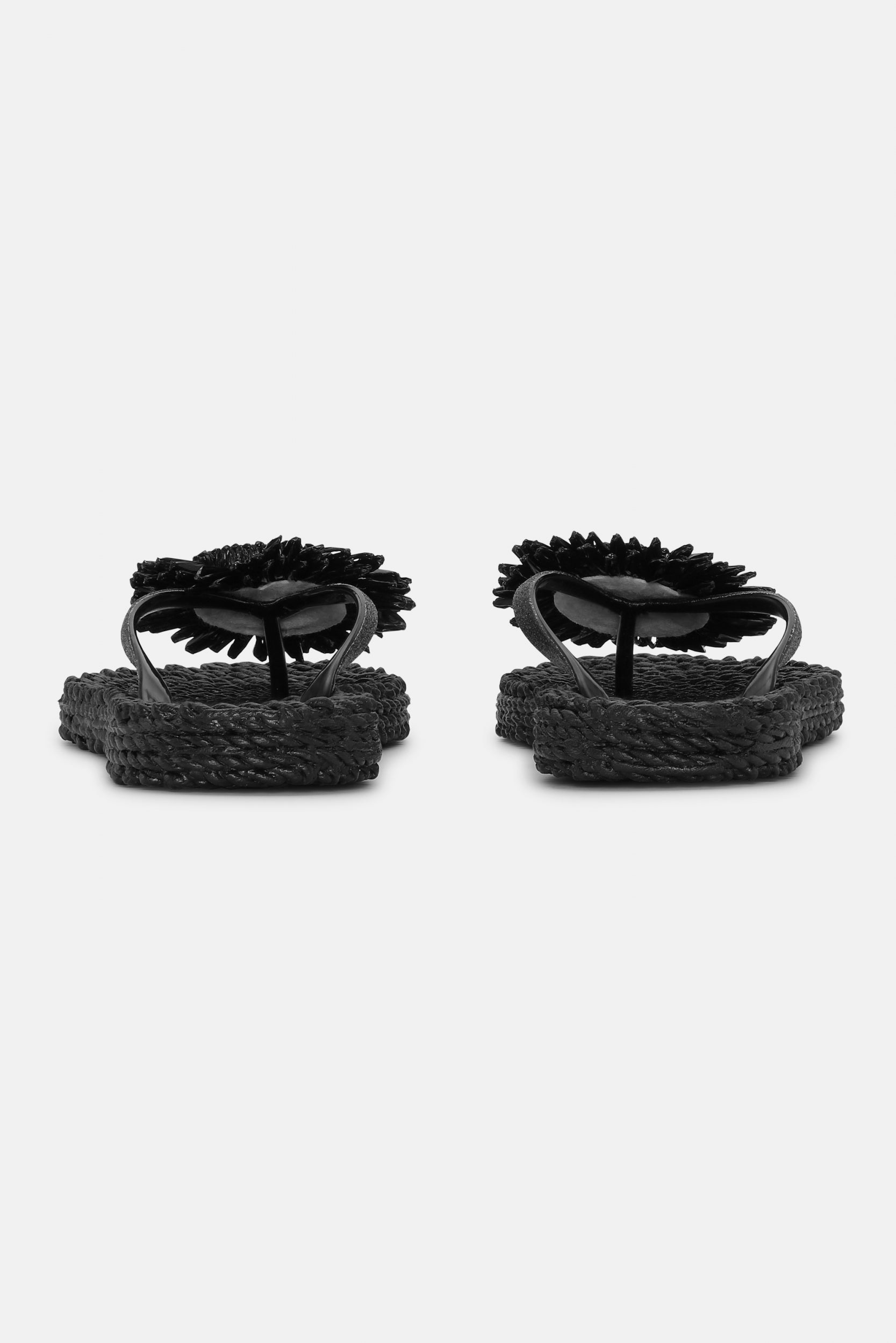 Slipper met bloem CHEERFUL16F | Black | Flip Flop | Ilse Jacobsen