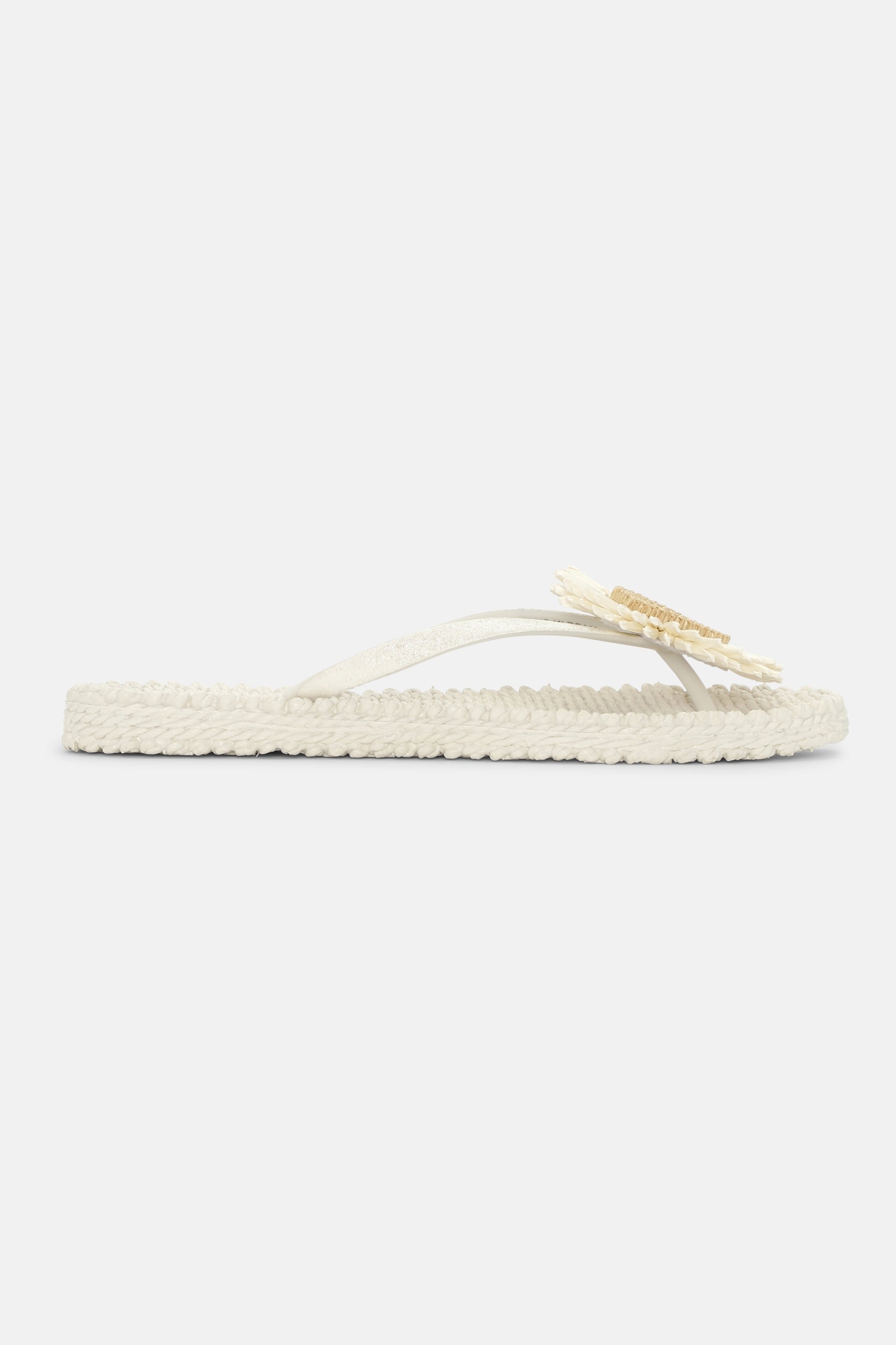 Slipper met bloem CHEERFUL16F | Creme | Flip Flop | Ilse Jacobsen
