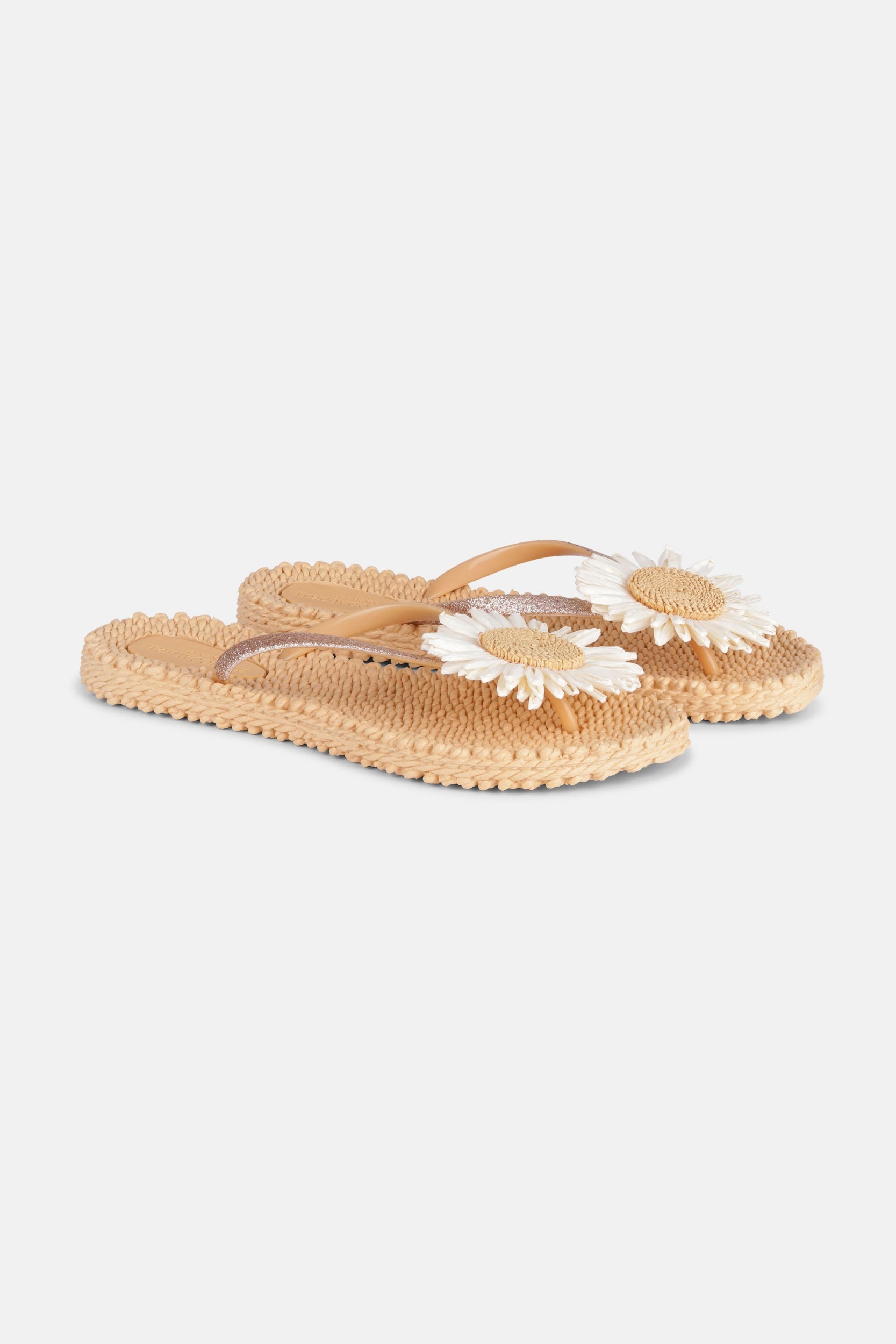Slipper met bloem CHEERFUL16F | Beige | Flip Flop | Ilse Jacobsen