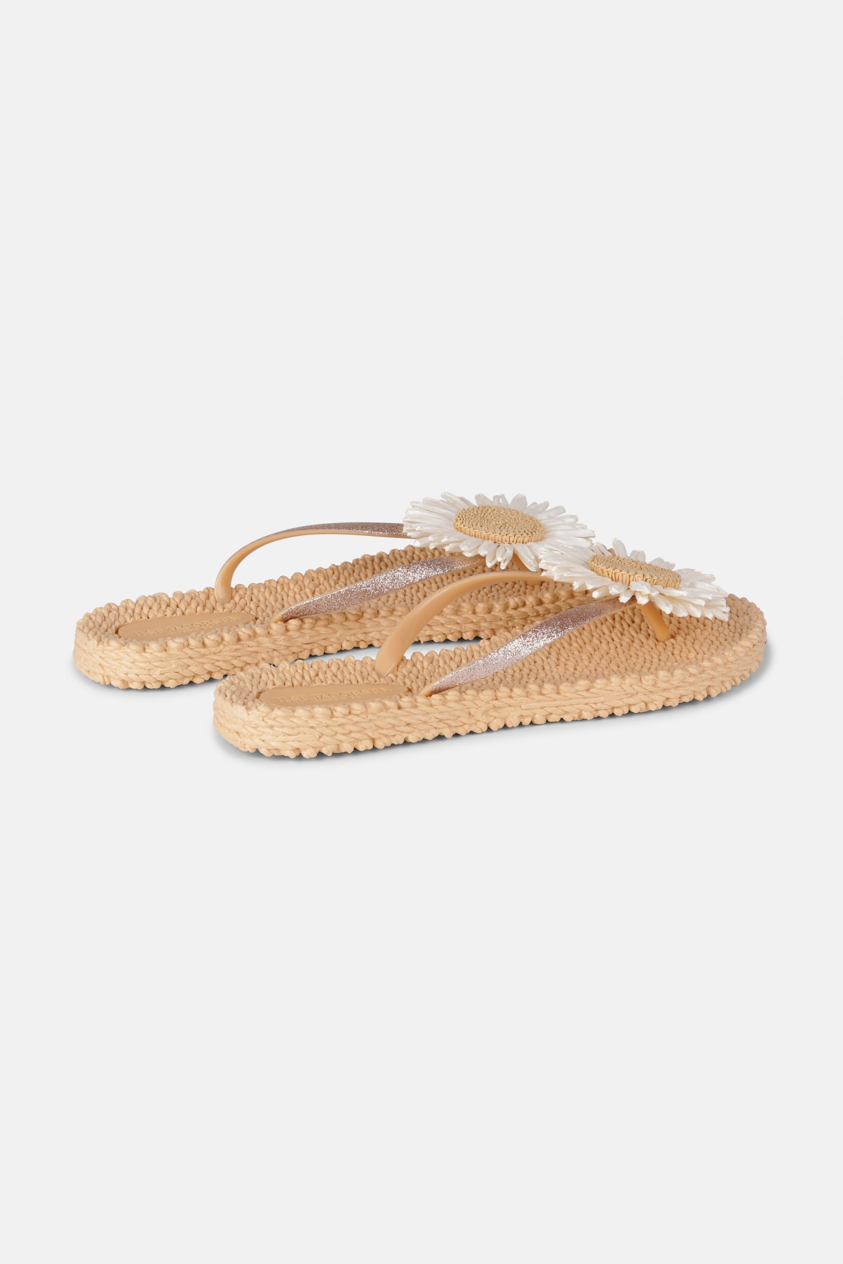 Slipper met bloem CHEERFUL16F | Beige | Flip Flop | Ilse Jacobsen