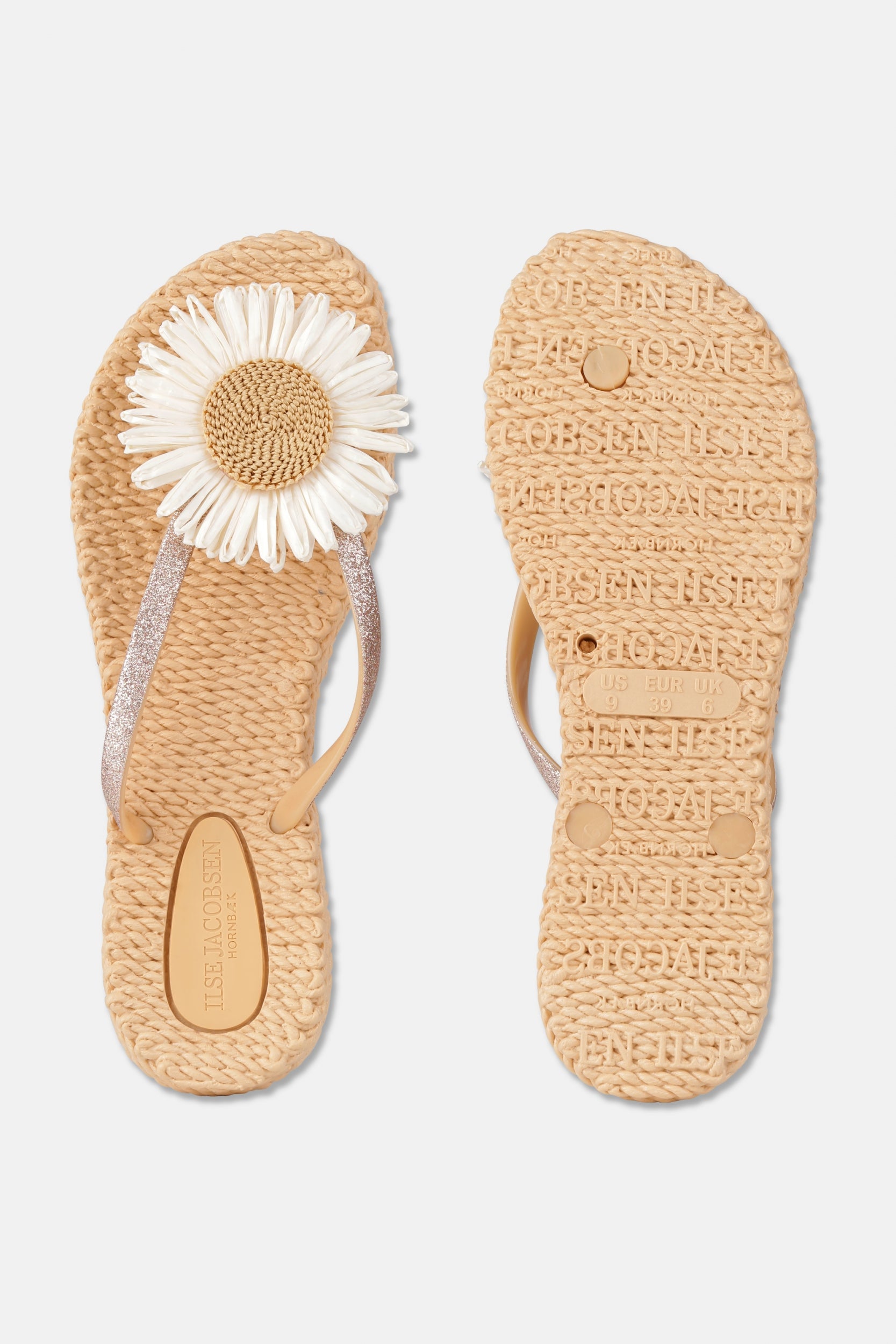 Slipper met bloem CHEERFUL16F | Beige | Flip Flop | Ilse Jacobsen