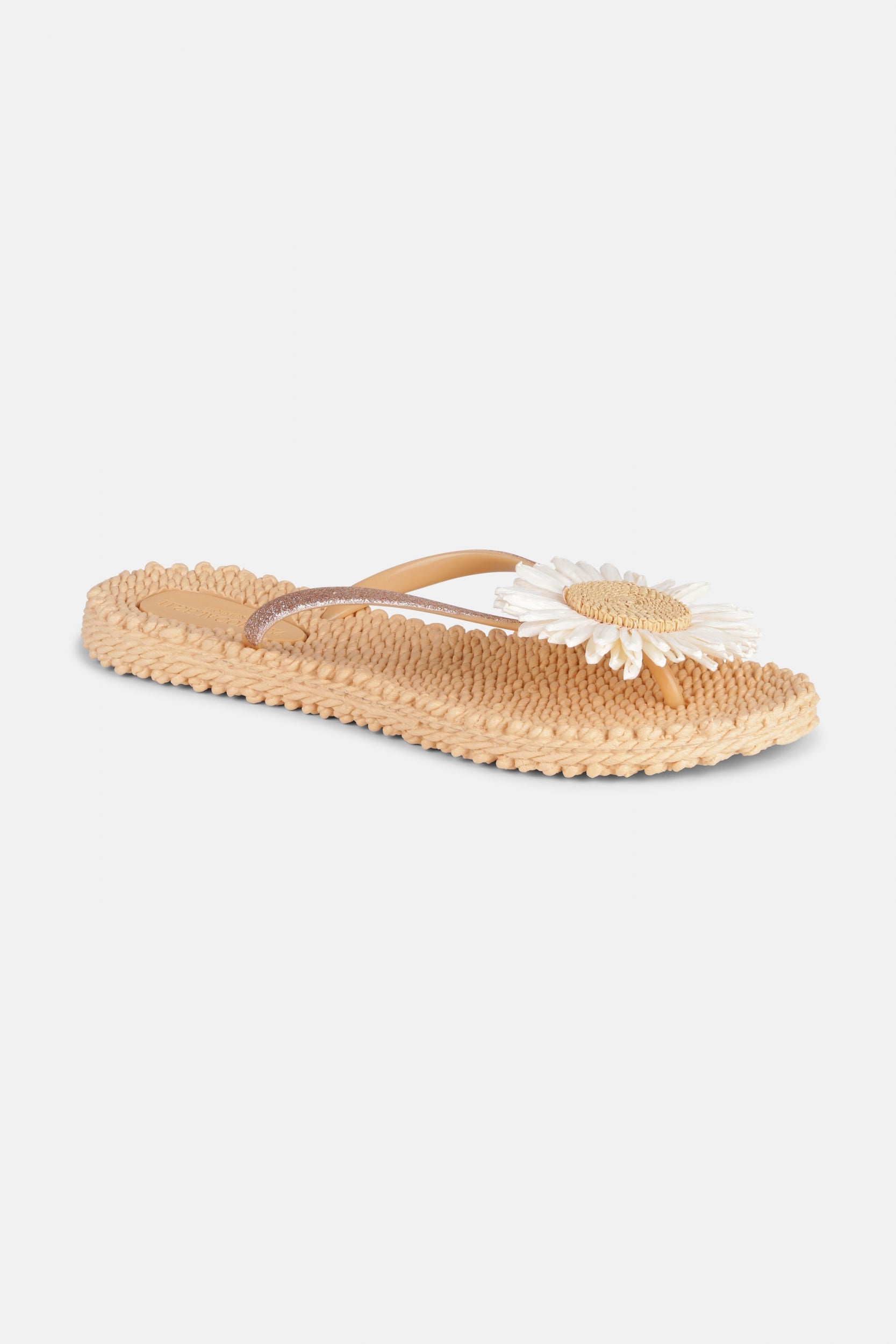Slipper met bloem CHEERFUL16F | Beige | Flip Flop | Ilse Jacobsen