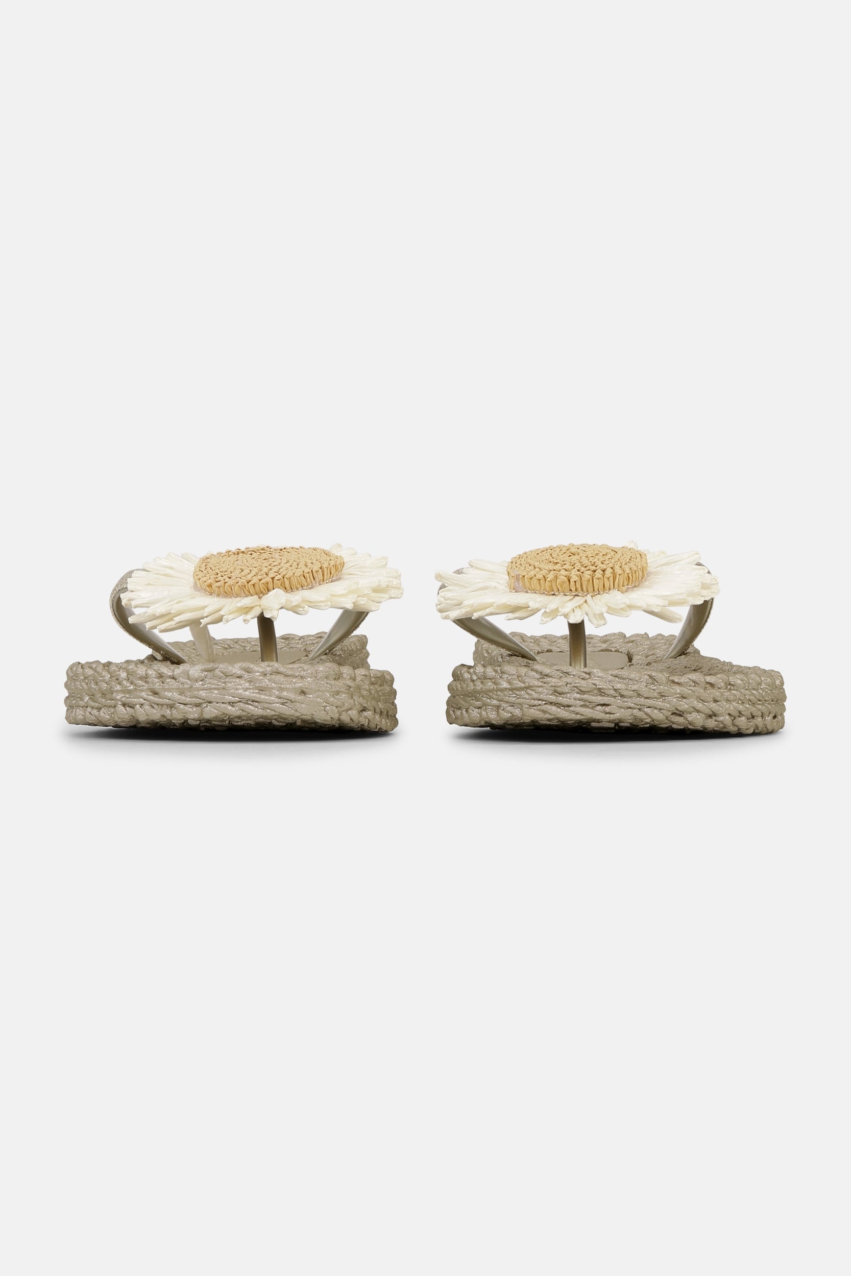 Slipper met bloem CHEERFUL16F | Platin | Flip Flop | Ilse Jacobsen