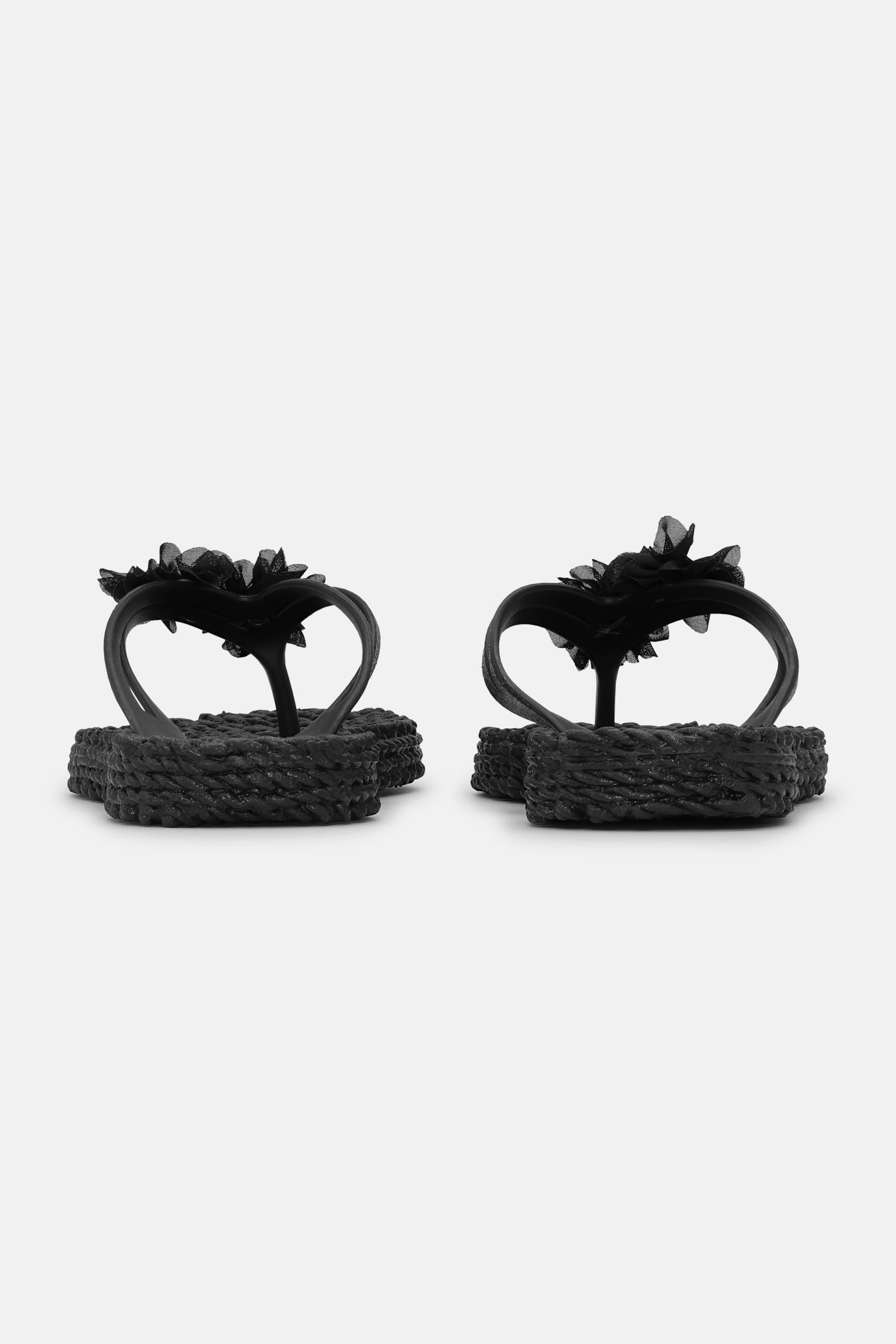 Slippers met Bloemen CHEERFUL18F | Black | Shoes | Ilse Jacobsen
