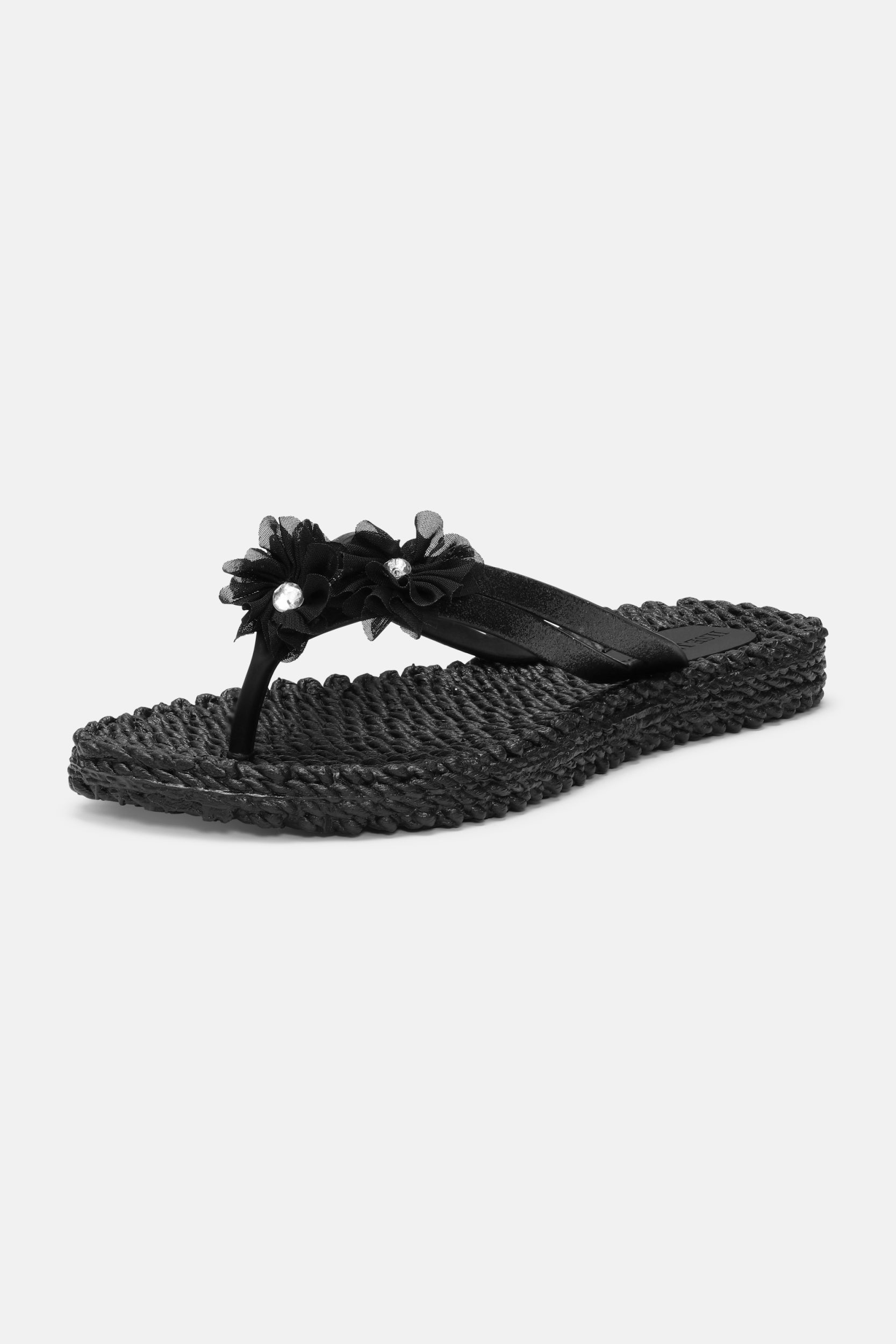Slippers met Bloemen CHEERFUL18F | Black | Shoes | Ilse Jacobsen