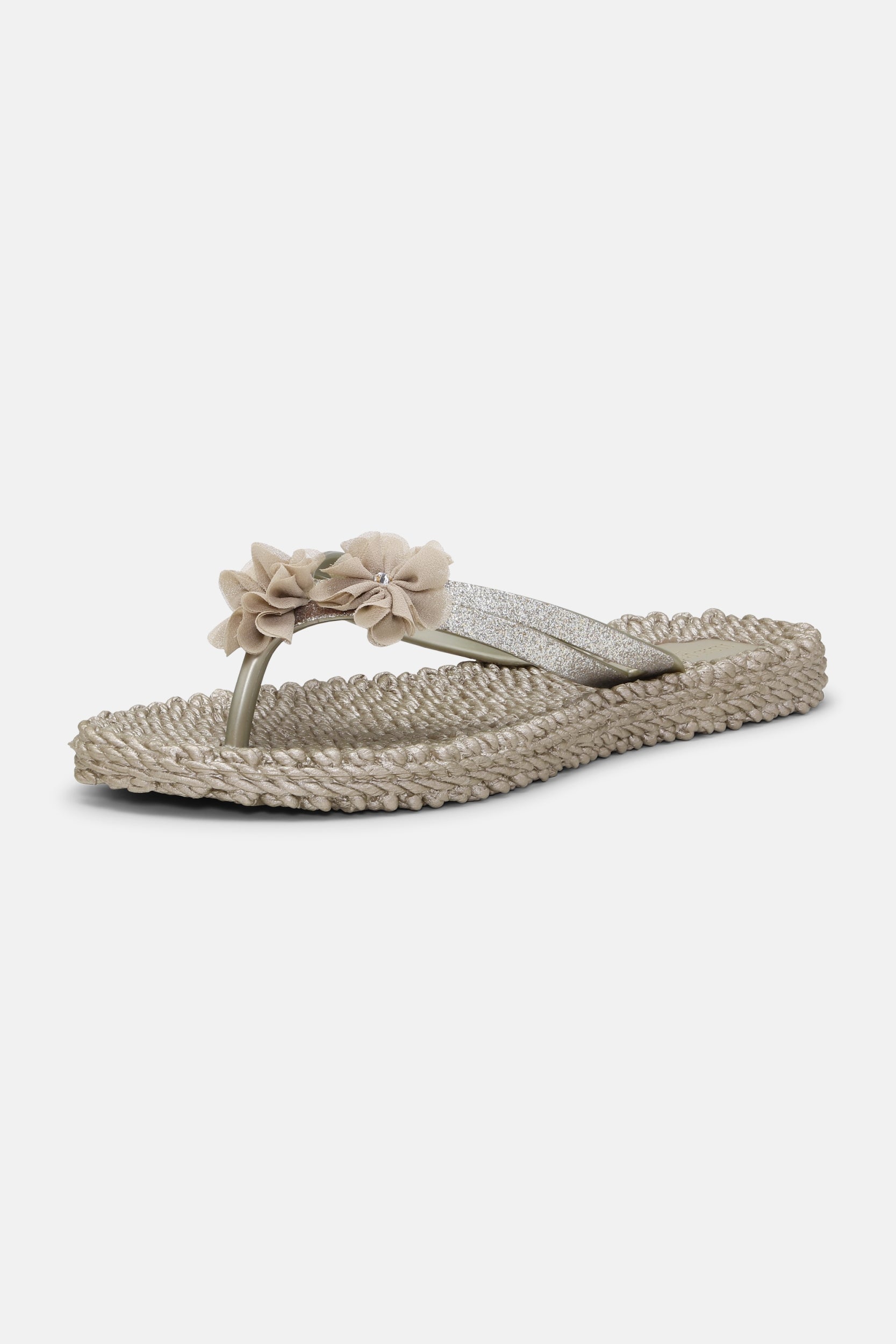 Slippers met Bloemen CHEERFUL18F | Platin | Shoes | Ilse Jacobsen