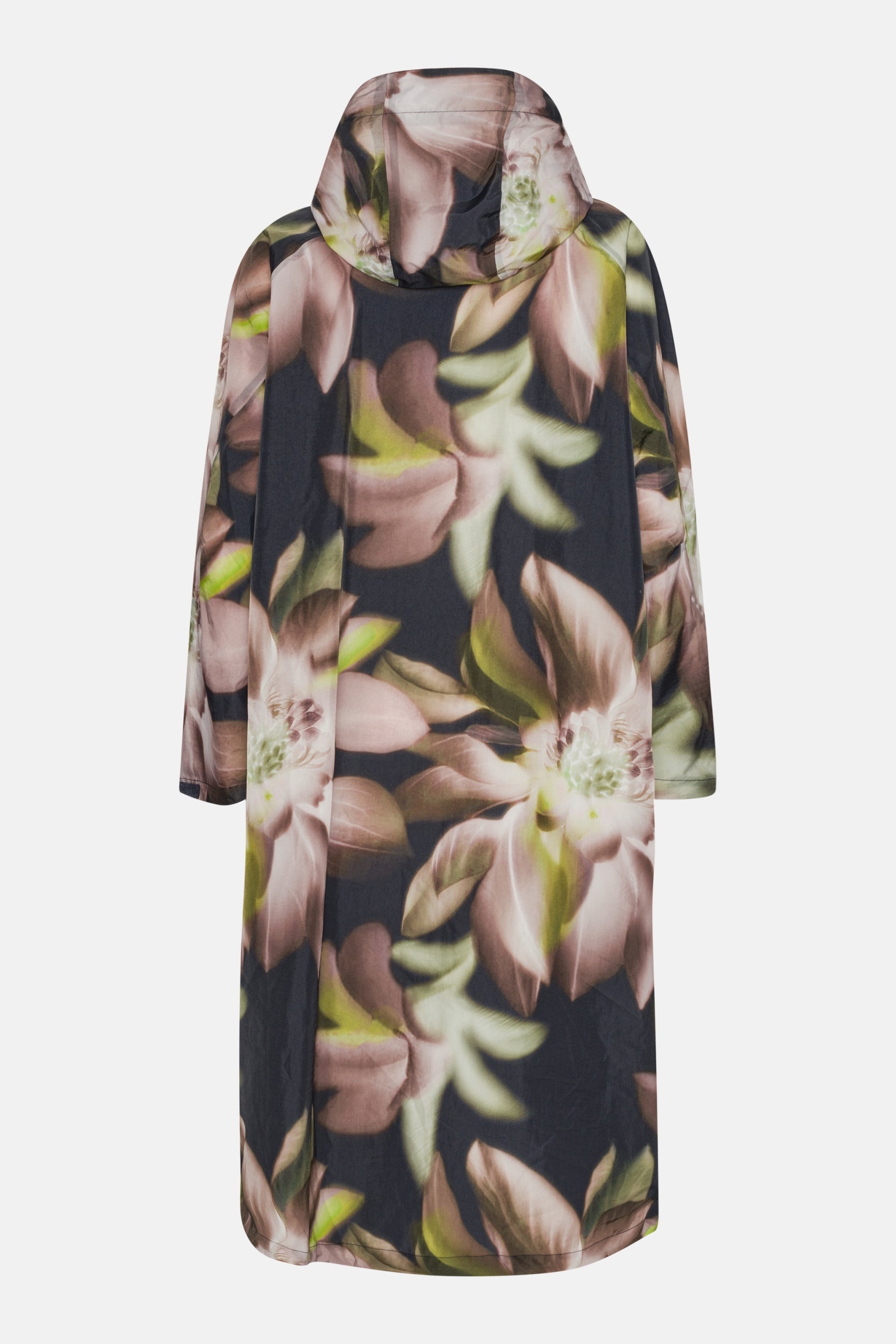 Lichte Regenjas Met Bloemenprint CITYRAIN01P | Dark Photoristic Flower | Raincoat | Ilse Jacobsen