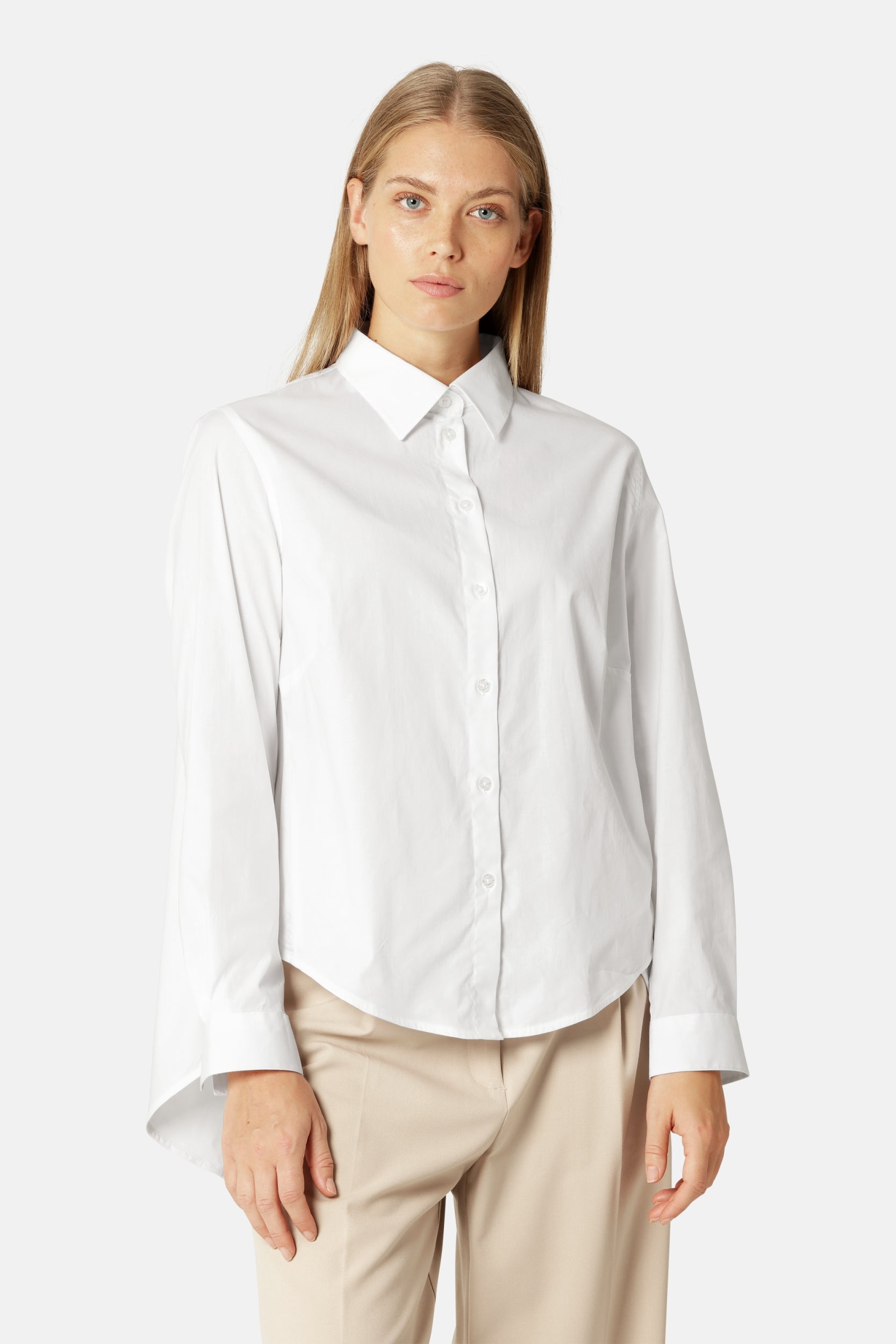 Klassiek Flowy Blouse CRISSAPA03 | White | Shirt | Ilse Jacobsen