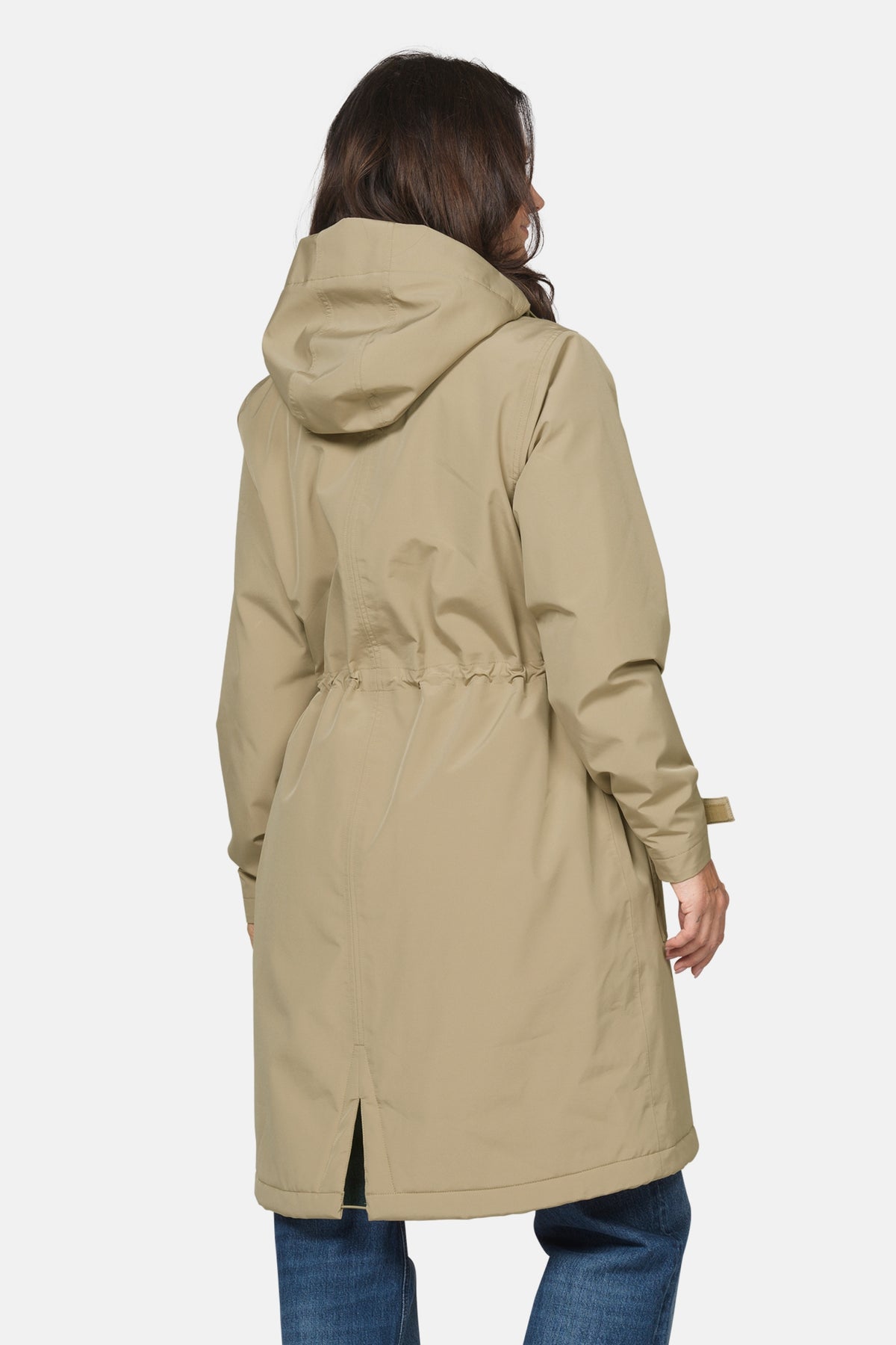 Gevoerde regenparka DASHRAIN01 | Greige | Jacket | Ilse Jacobsen