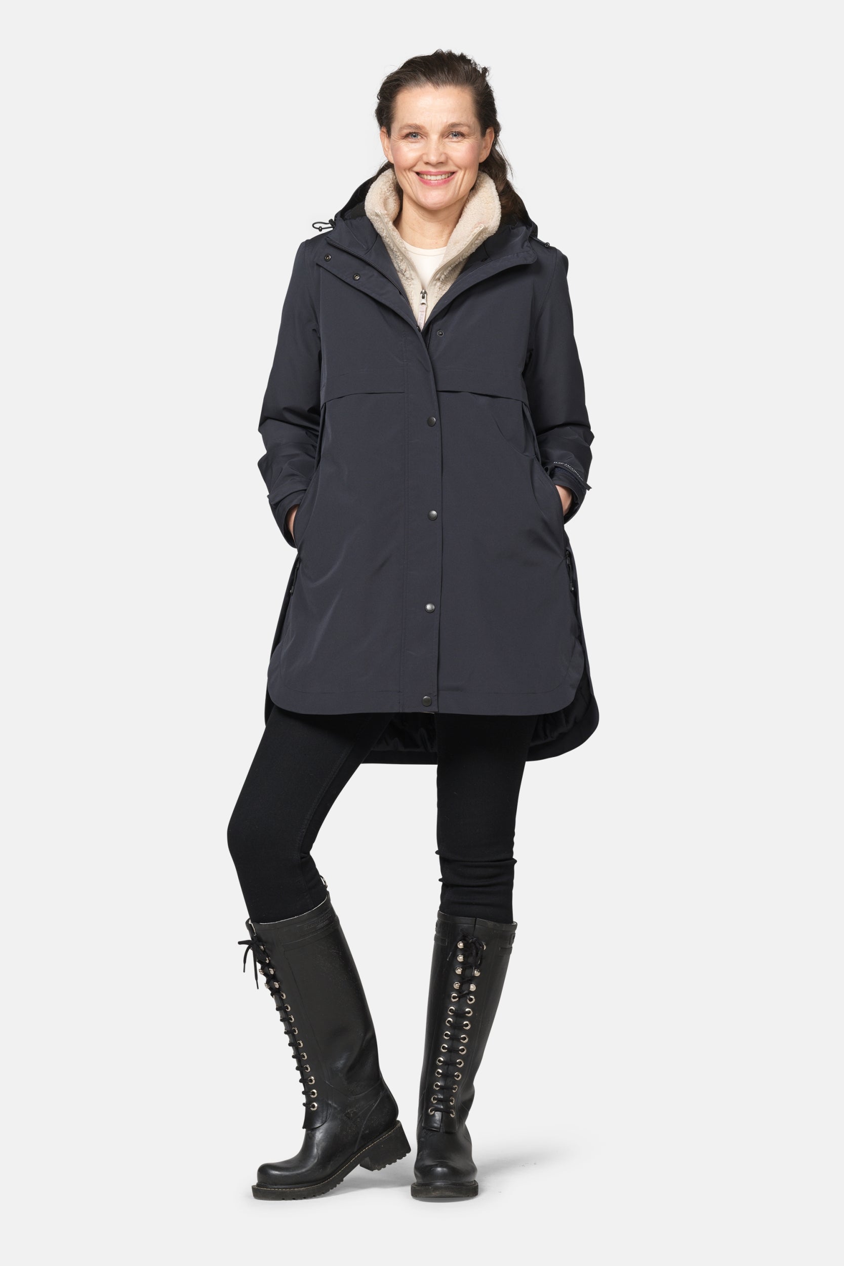 Gevoerde regenjas DASHRAIN02 | Dark Indigo | Jacket | Ilse Jacobsen
