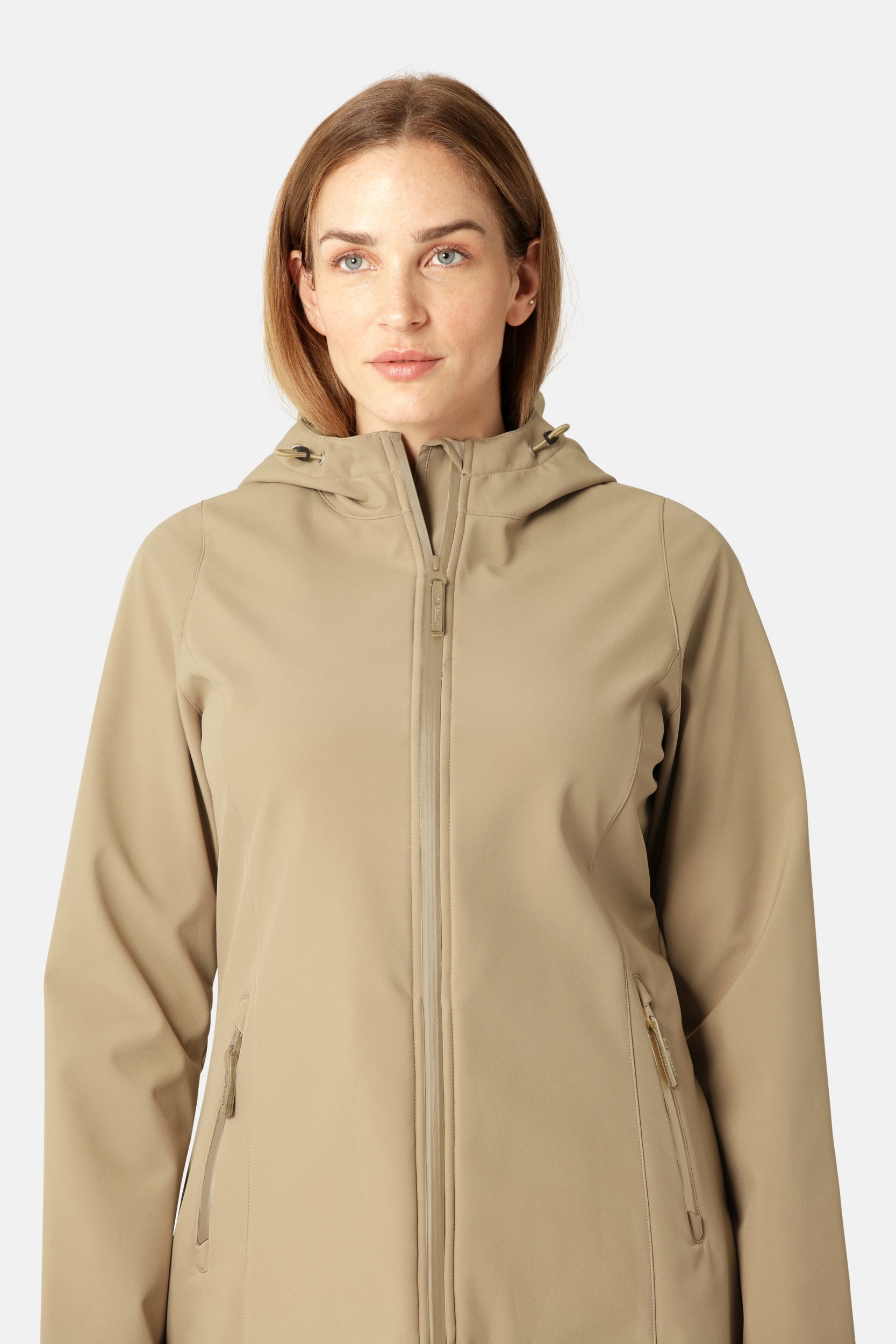 Softshell Regenjas DAYBREAK01B | Greige | Coat | Ilse Jacobsen