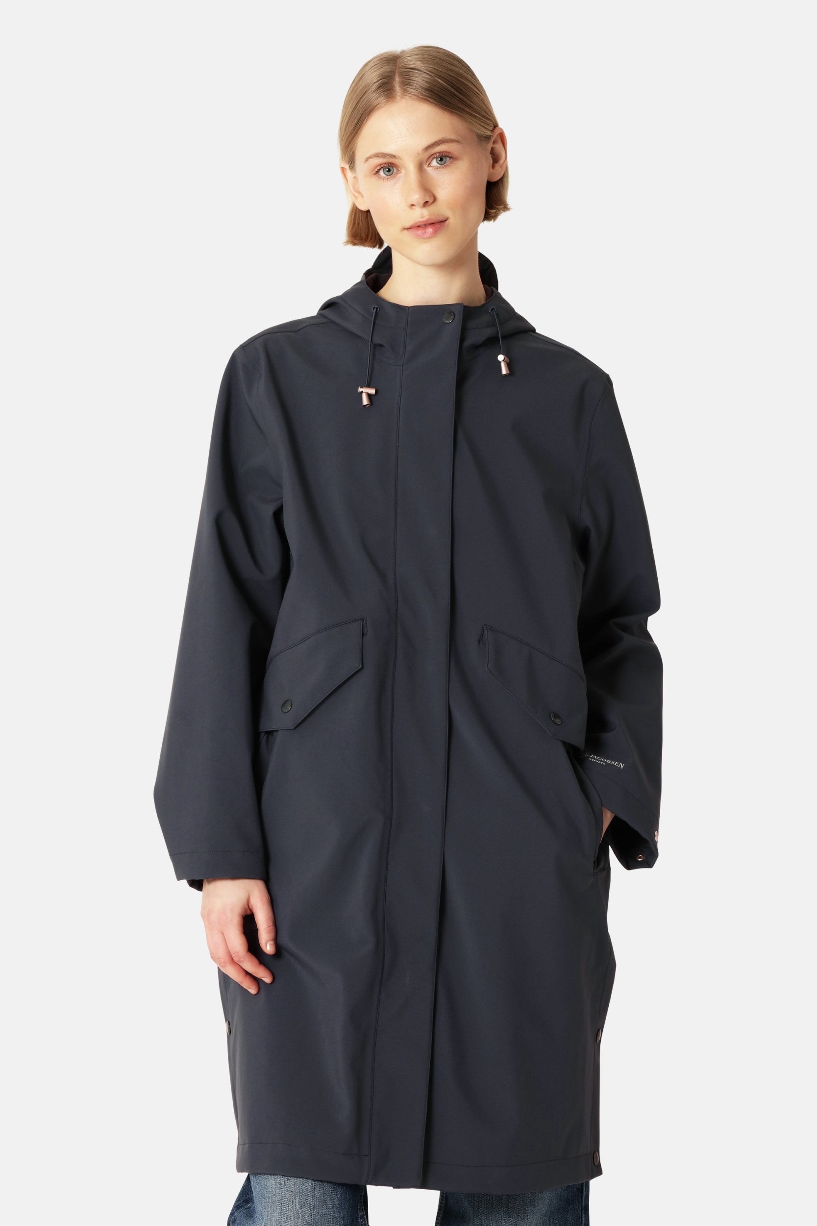 Lange Softshell Regenjas DAYBREAK03 | Dark Indigo | Raincoat | Ilse Jacobsen