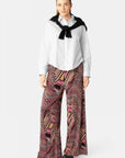 Flare Broek Lange jurk Elisa07Shell - 908 Rosy Pink | Rosy Pink | Rosy Pink | Trouser | Ilse Jacobsen