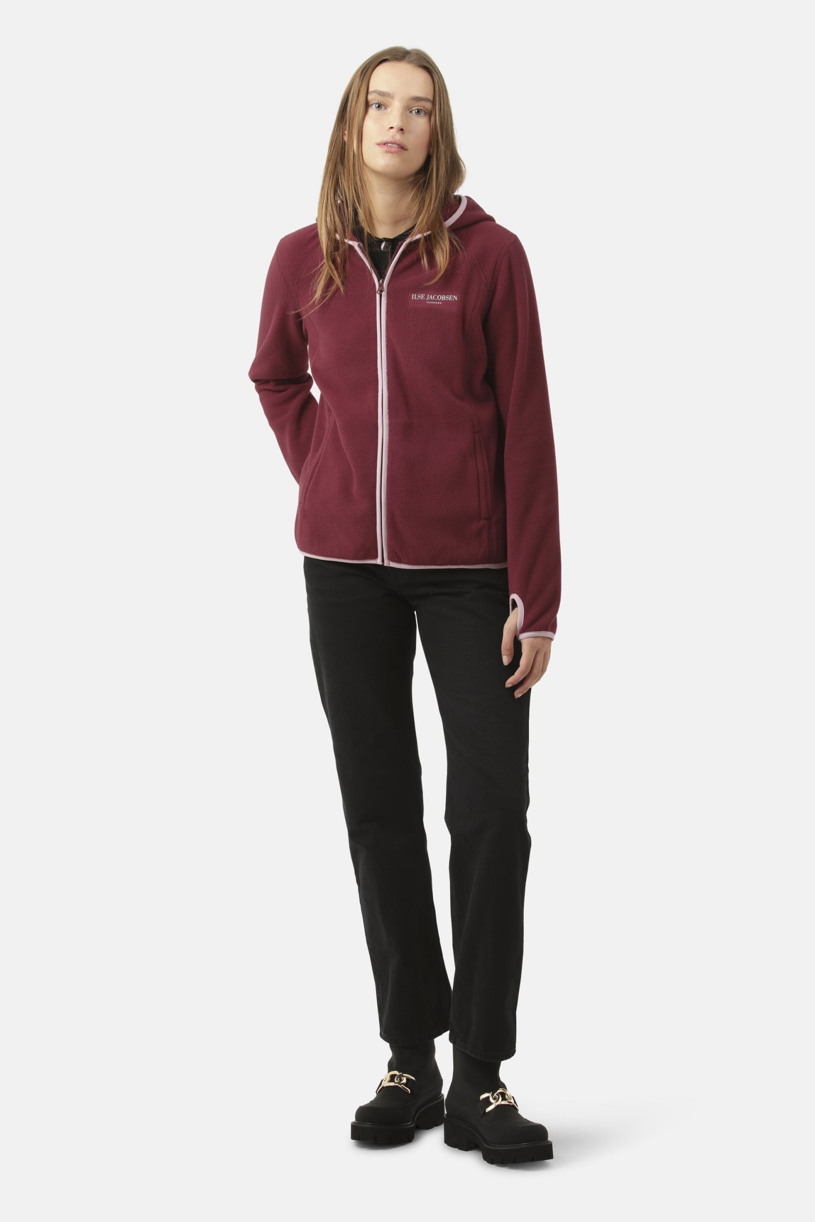 Fleece Vest FLEECEWIND03 | Maroon Banner | Jacket | Ilse Jacobsen