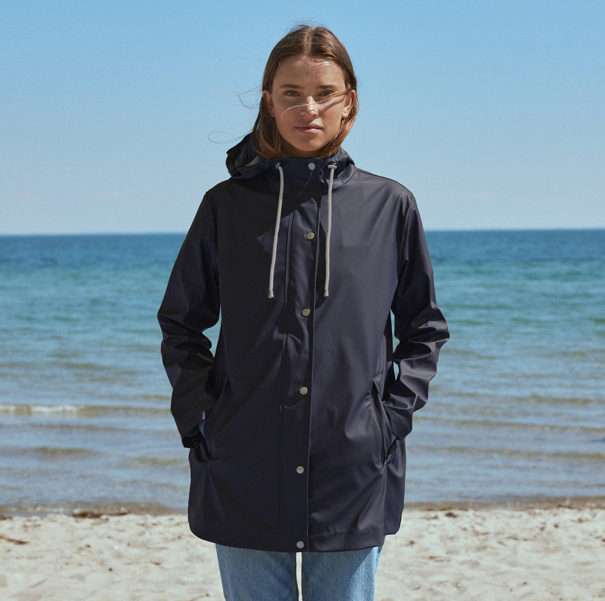 Korte regenjas RAIN228FR | Dark Indigo | Raincoat | Ilse Jacobsen