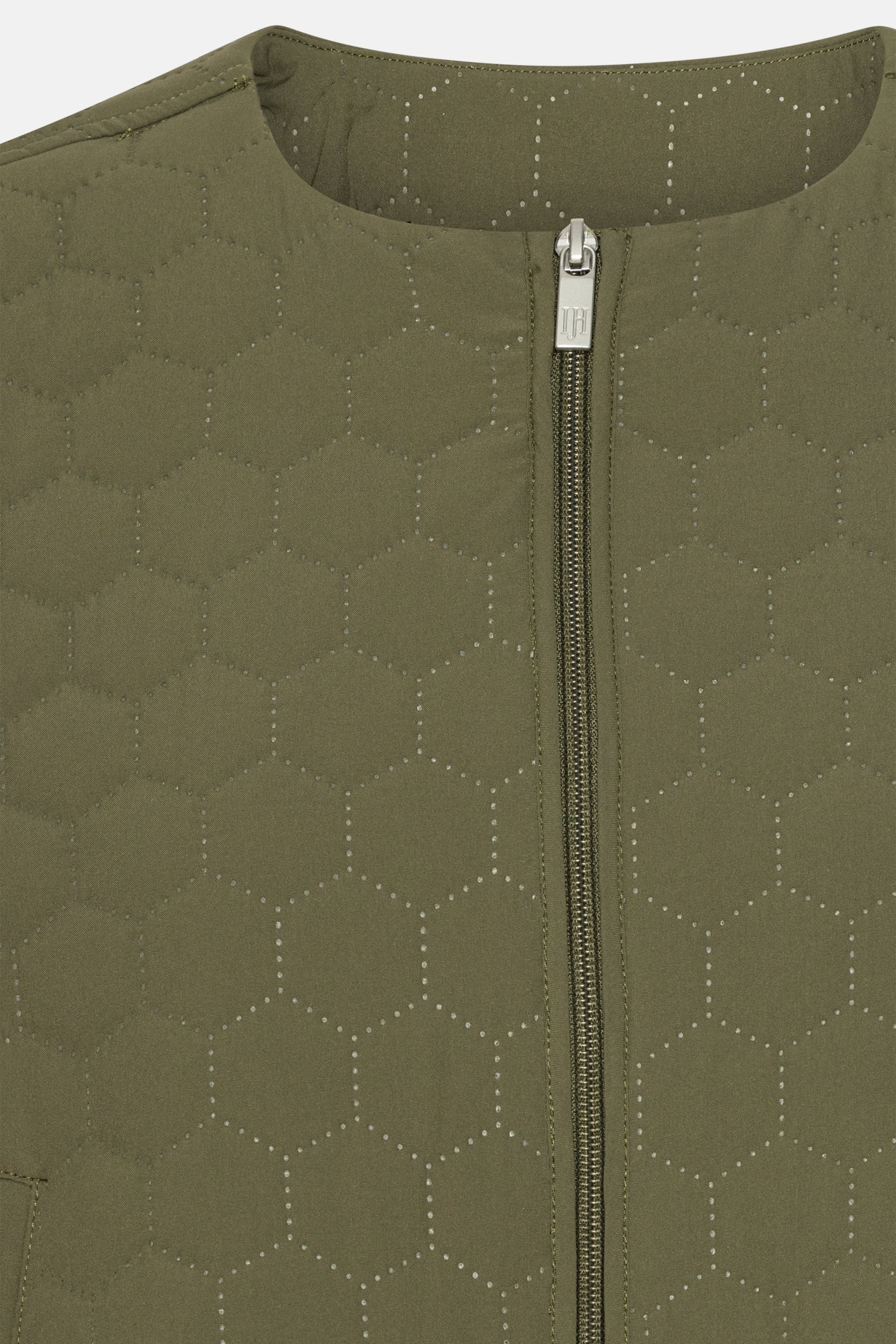 Korte Gewatteerde Jas HONEYCOMBE01 | Olive Night | Jacket | Ilse Jacobsen