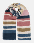 Gestreepte Sjaal LICCO01P - 115 Beige Organic Stripe | Beige Organic Stripe | Scarf | Ilse Jacobsen
