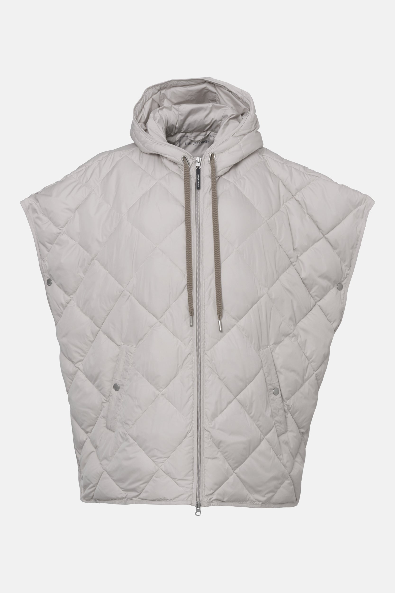 Gewatteerde cape PEPPY12 | Silver Grey | Cape | Ilse Jacobsen
