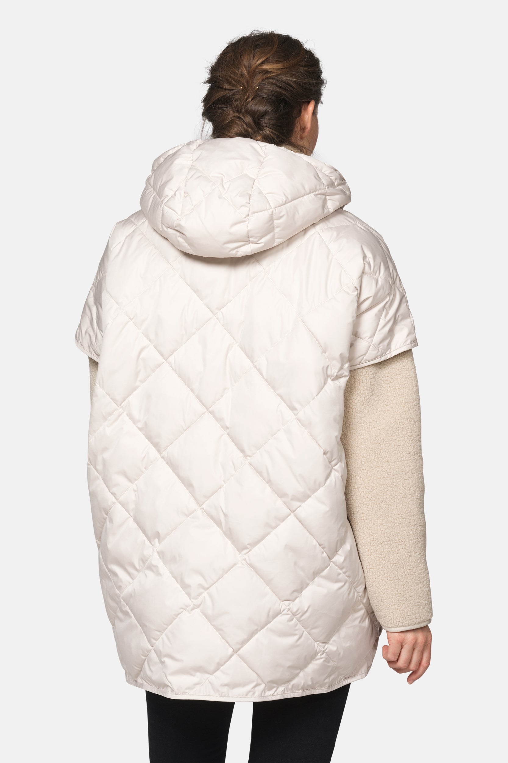 Gewatteerde cape PEPPY12 | Silver Grey | Cape | Ilse Jacobsen