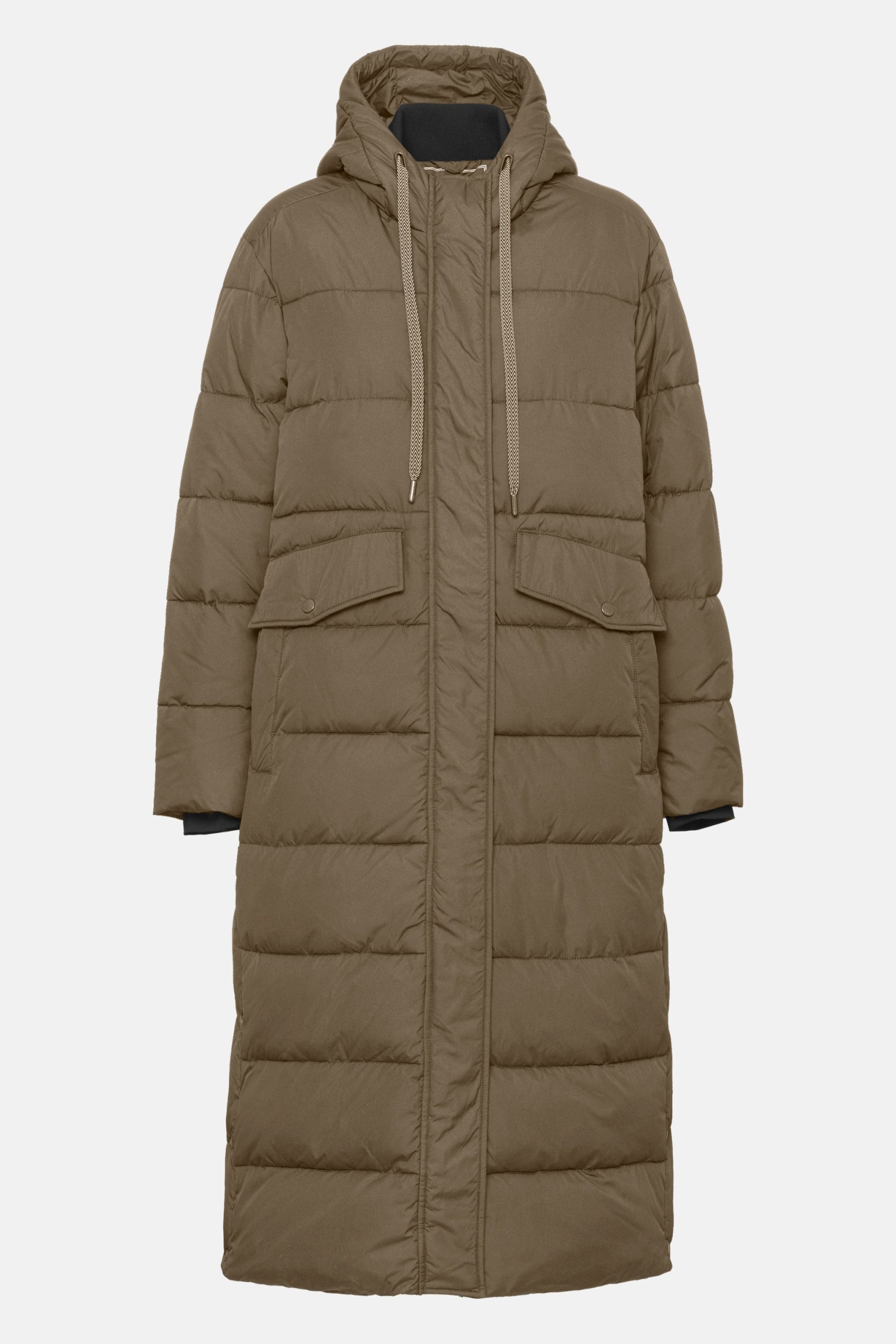 Lange gewatteerde winterjas PEPPY13 | Mud | Coat | Ilse Jacobsen