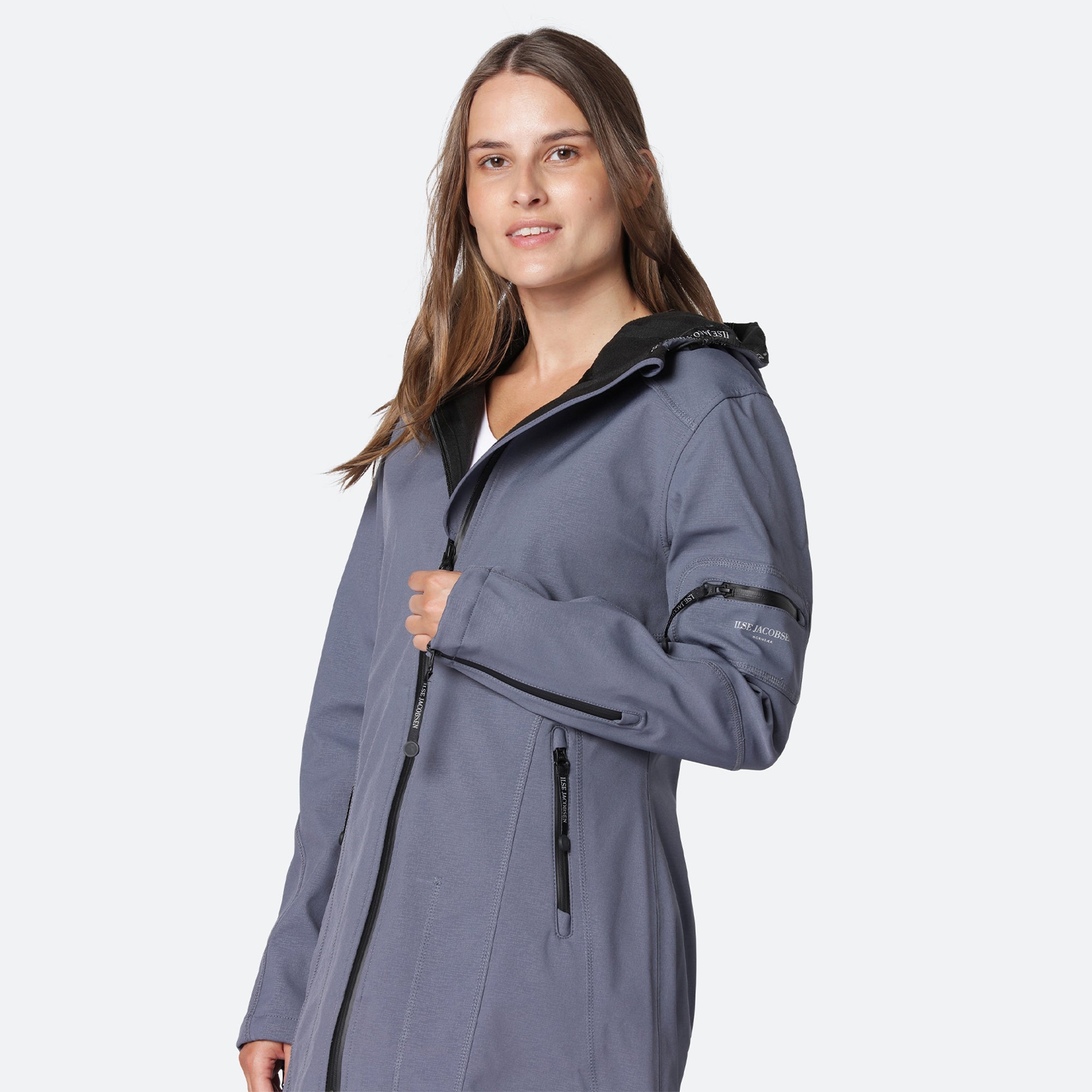 Softshell regenjas RAIN07 | Blue Grayness | Raincoat | Ilse Jacobsen