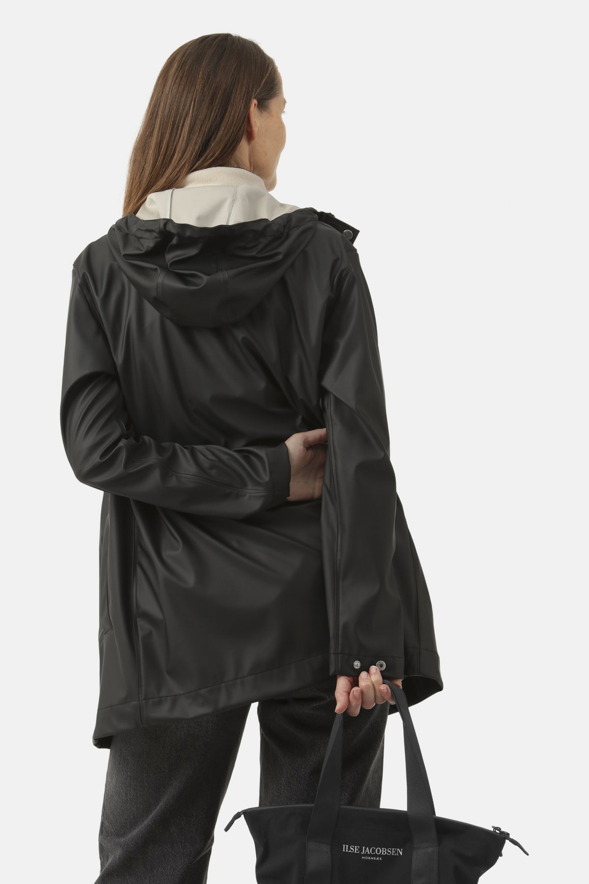 Korte regenjas RAIN228FR | Black Beauty | Raincoat | Ilse Jacobsen