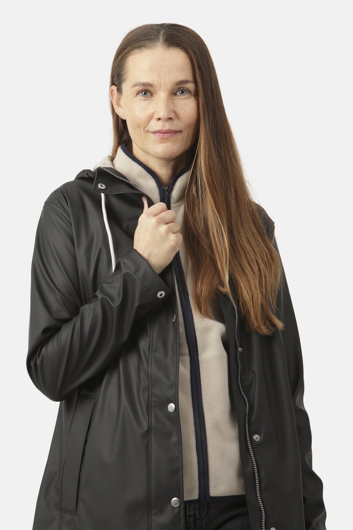 Korte regenjas RAIN228FR | Black Beauty | Raincoat | Ilse Jacobsen