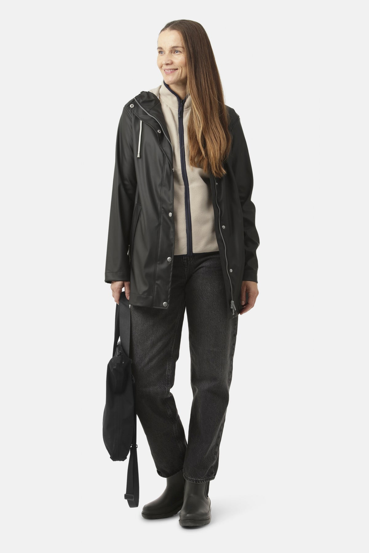 Korte regenjas RAIN228FR | Black Beauty | Raincoat | Ilse Jacobsen