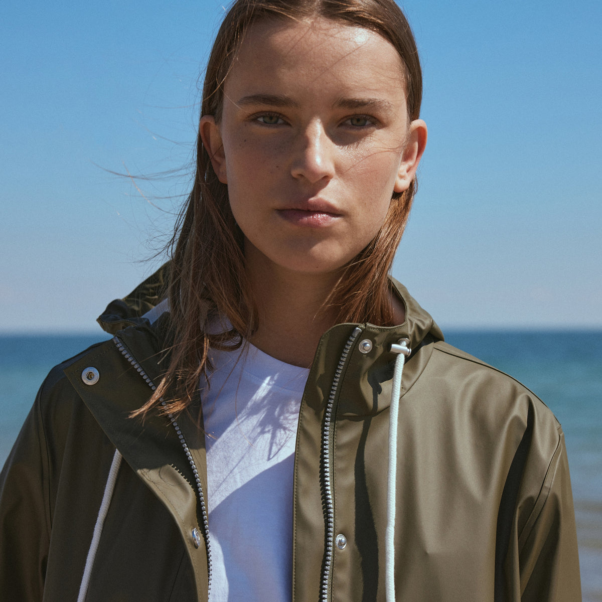 Korte regenjas RAIN228FR | Army | Raincoat | Ilse Jacobsen