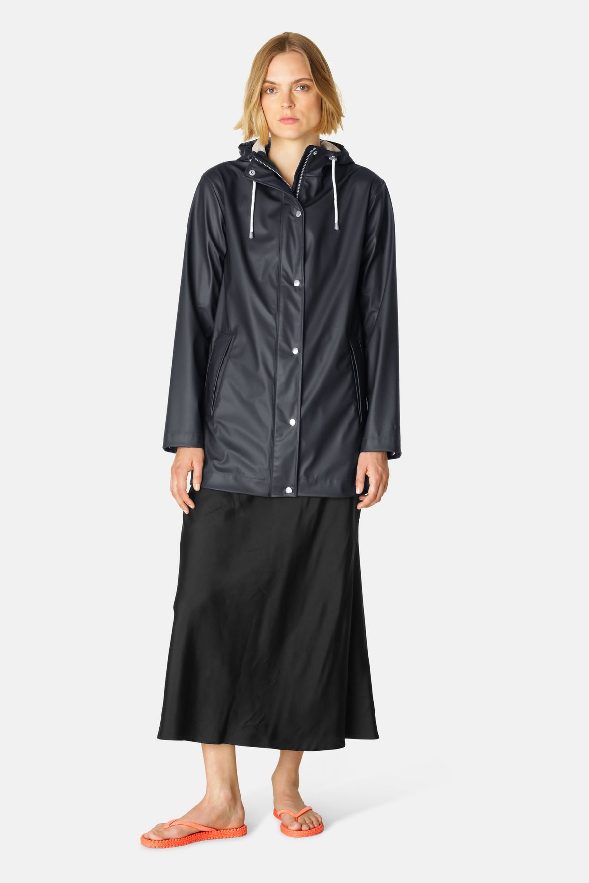Korte regenjas RAIN228FR | Dark Indigo | Raincoat | Ilse Jacobsen