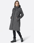 Softshell Regenjas Lang RAIN37L - 033 Dark Shadow | Dark Shadow | Raincoat | Ilse Jacobsen