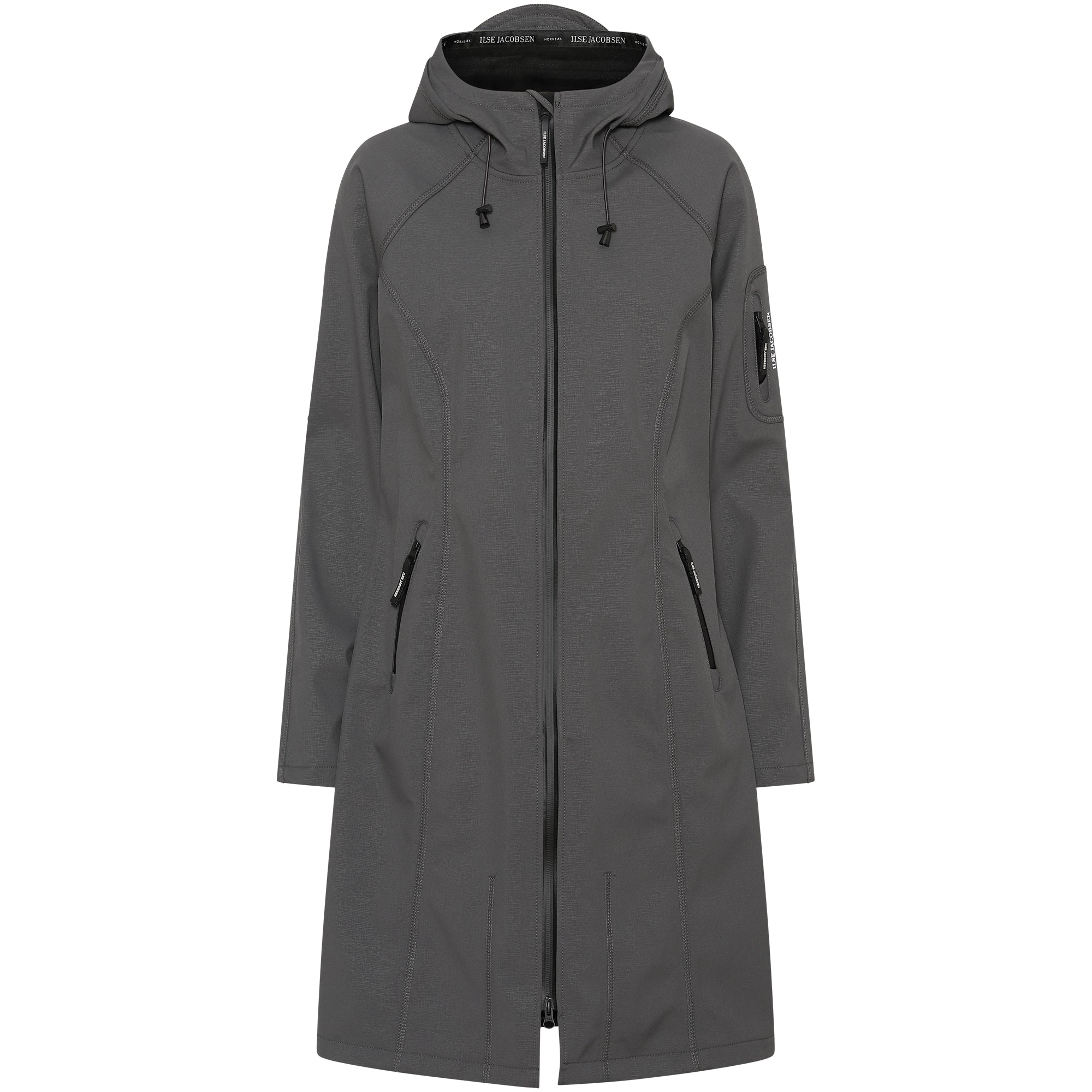 Softshell Regenjas Lang RAIN37L | Dark Shadow | Raincoat | Ilse Jacobsen