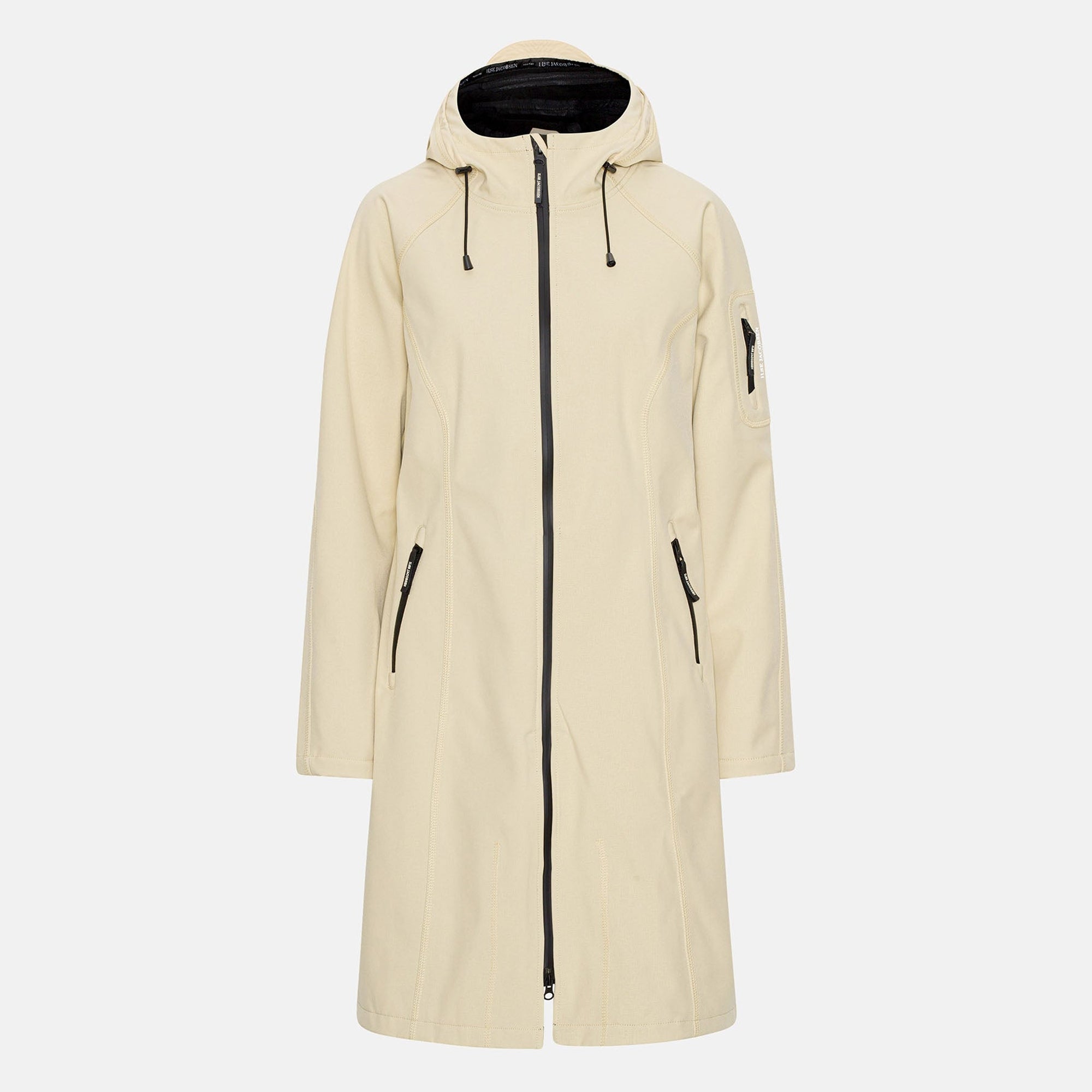 Softshell regenjas lang RAIN37L | Beige | Raincoat | Ilse Jacobsen