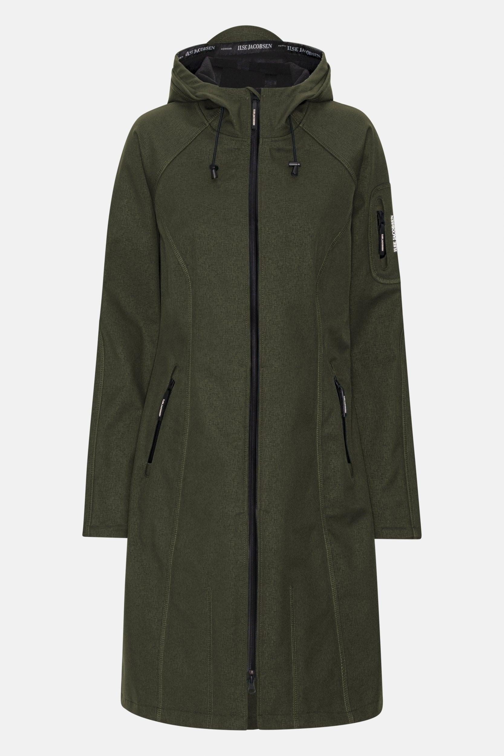 Softshell regenjas lang RAIN37L | Army | Raincoat | Ilse Jacobsen