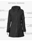 Softshell Regenjas Lang RAIN37L - 548 Old Lavender | Old Lavender | Raincoat | Ilse Jacobsen