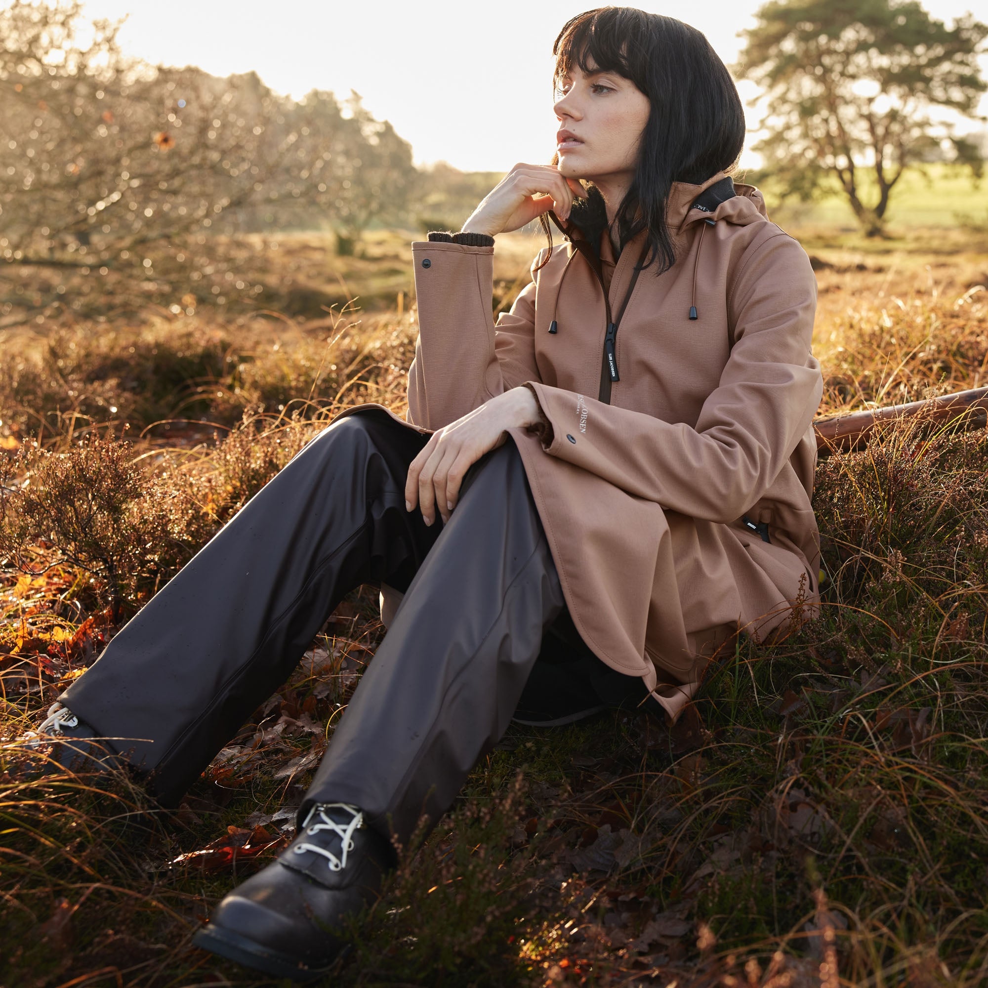 Softshell Regenjas Lang RAIN37L | Old Lavender | Raincoat | Ilse Jacobsen