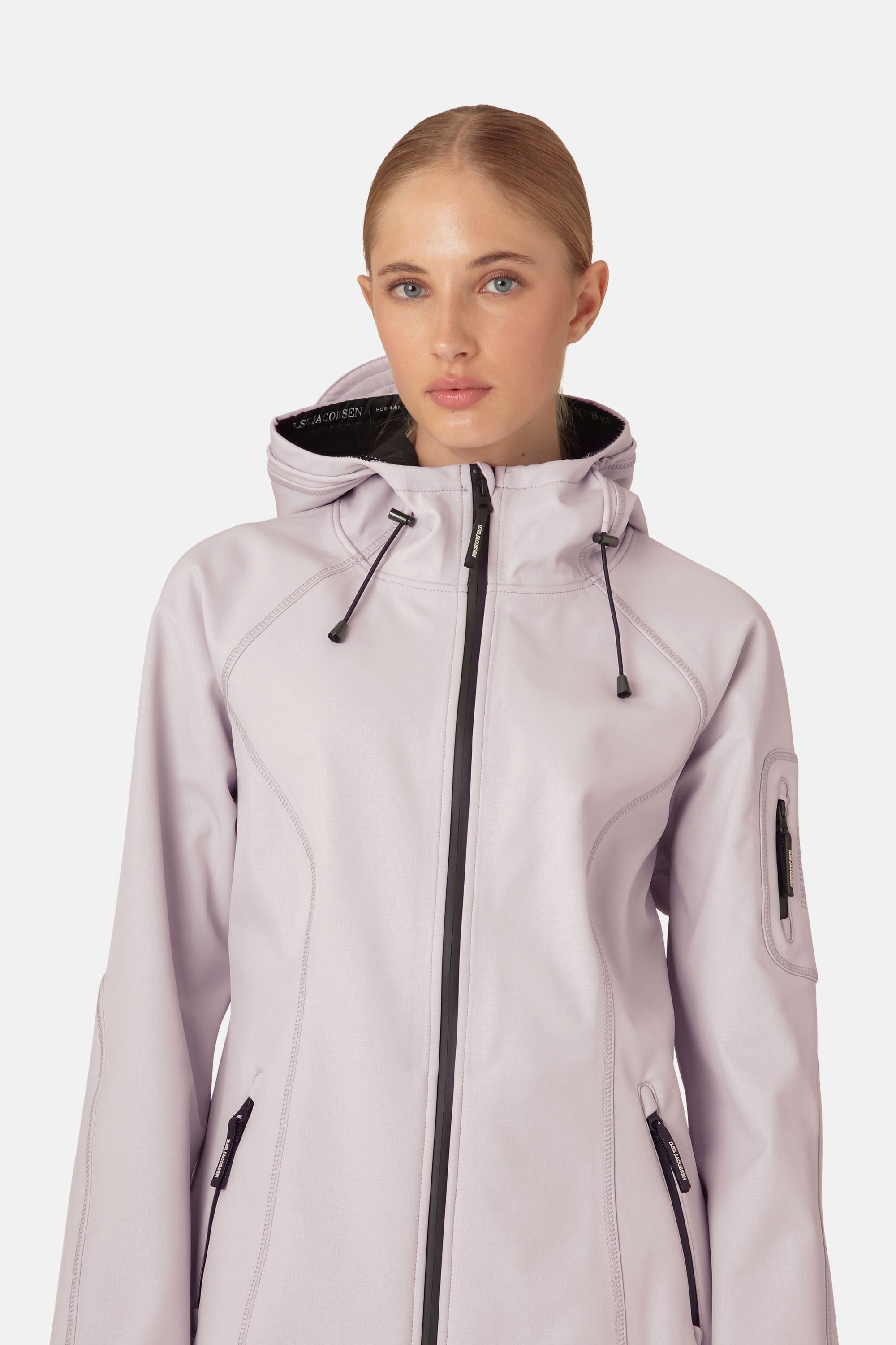 Softshell regenjas lang RAIN37L - 549 Concrete | Concrete | Raincoat | Ilse Jacobsen