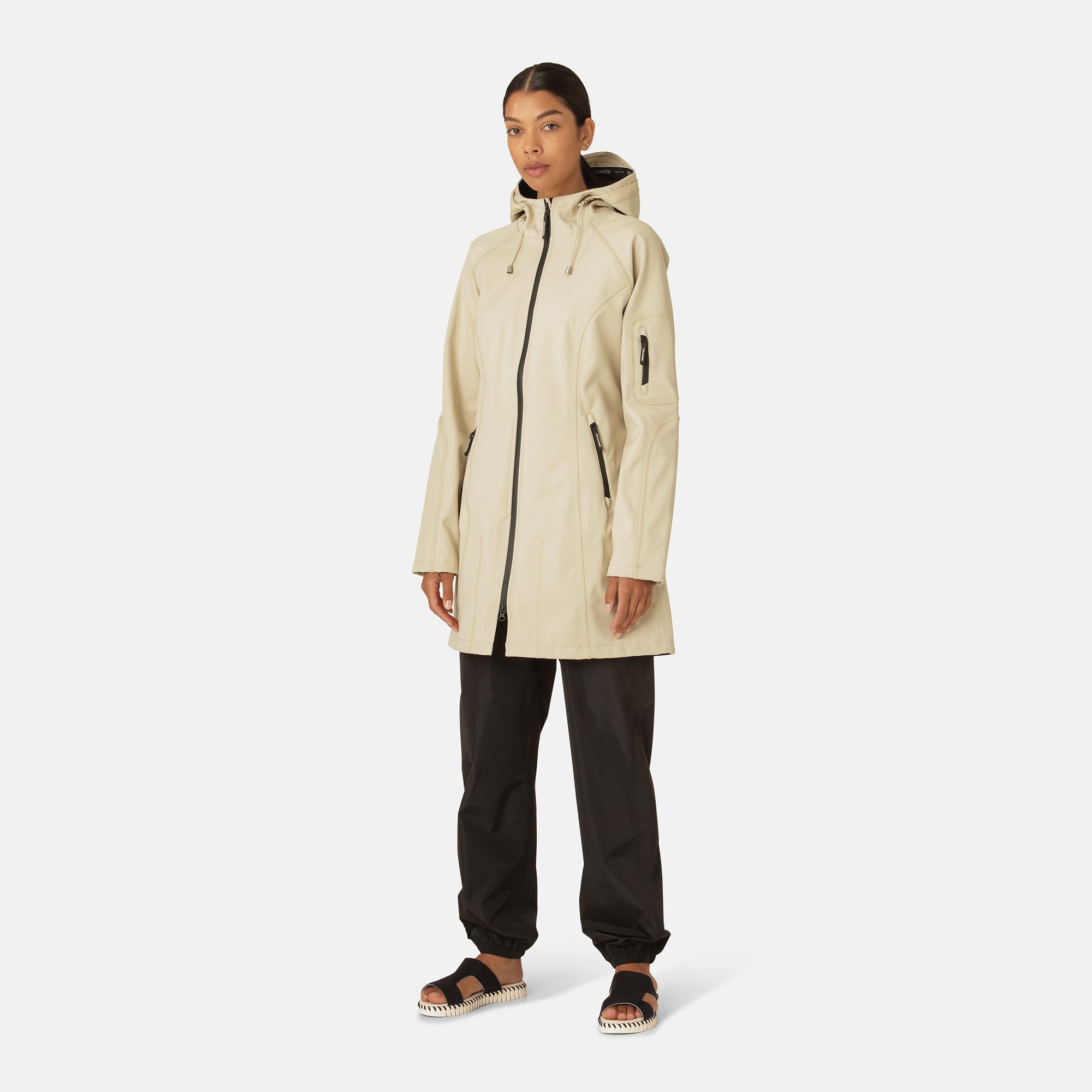 Softshell regenjas RAIN37 | Beige | Raincoat | Ilse Jacobsen