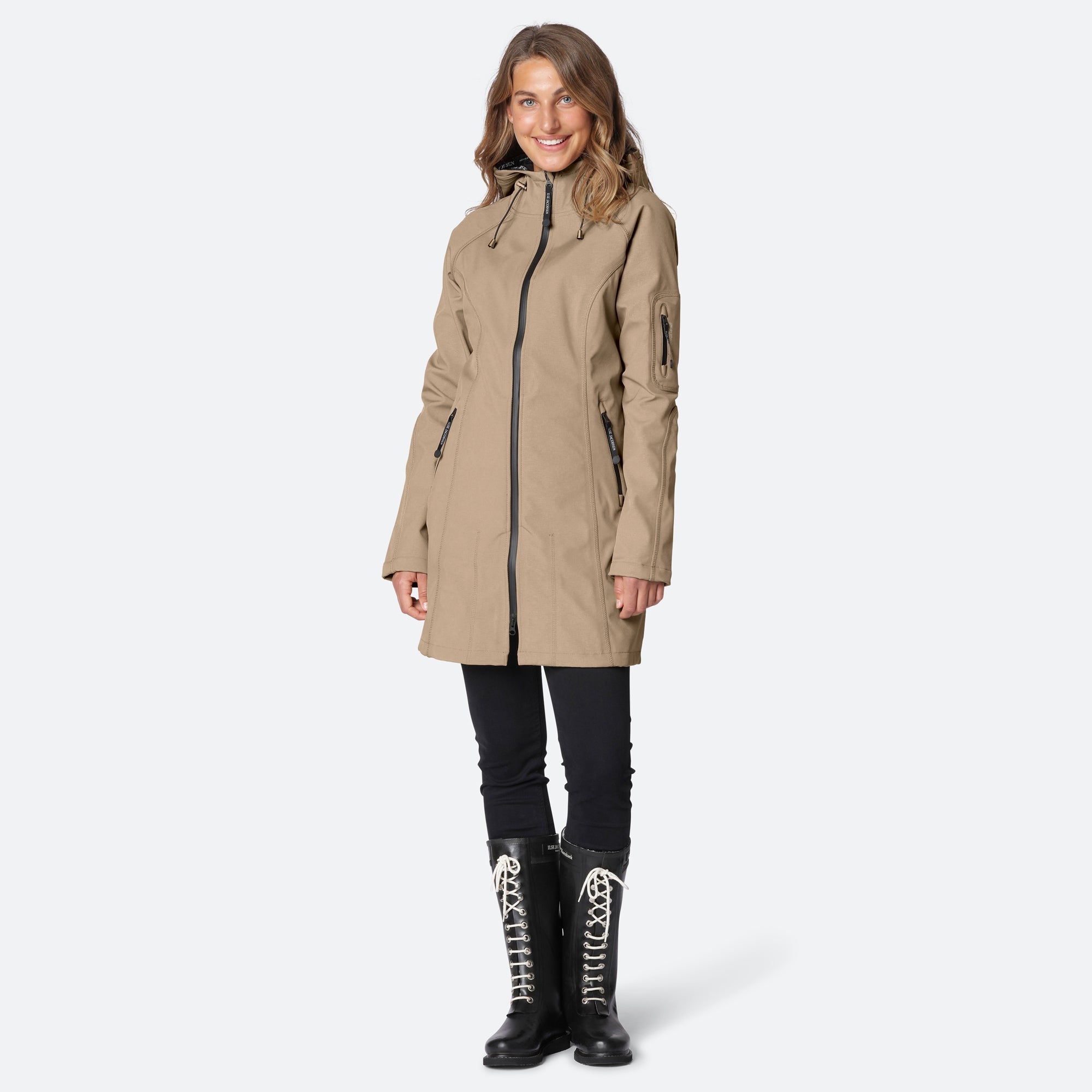 Softshell regenjas RAIN37 | Camel | Raincoat | Ilse Jacobsen