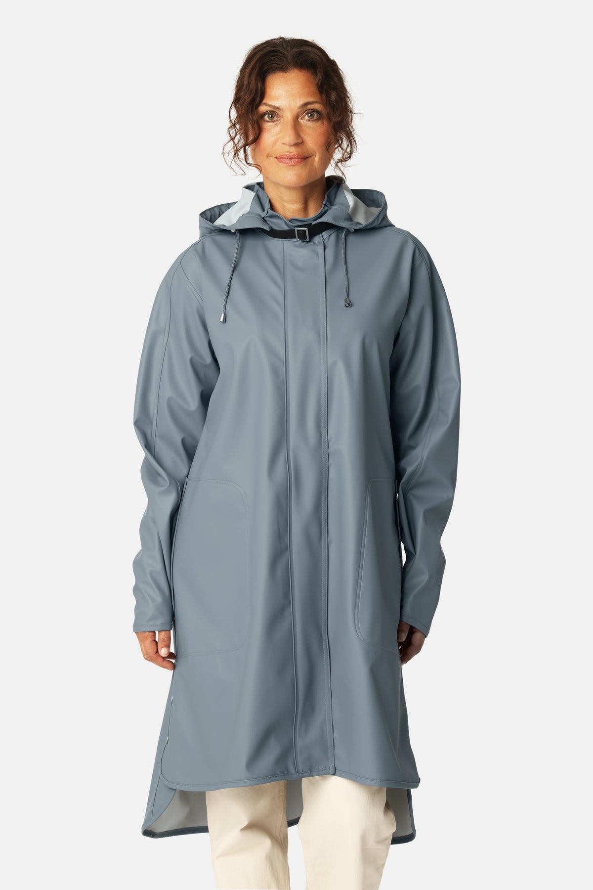 Regenjas in A-lijn RAIN71 | Grey Blue | Raincoat | Ilse Jacobsen